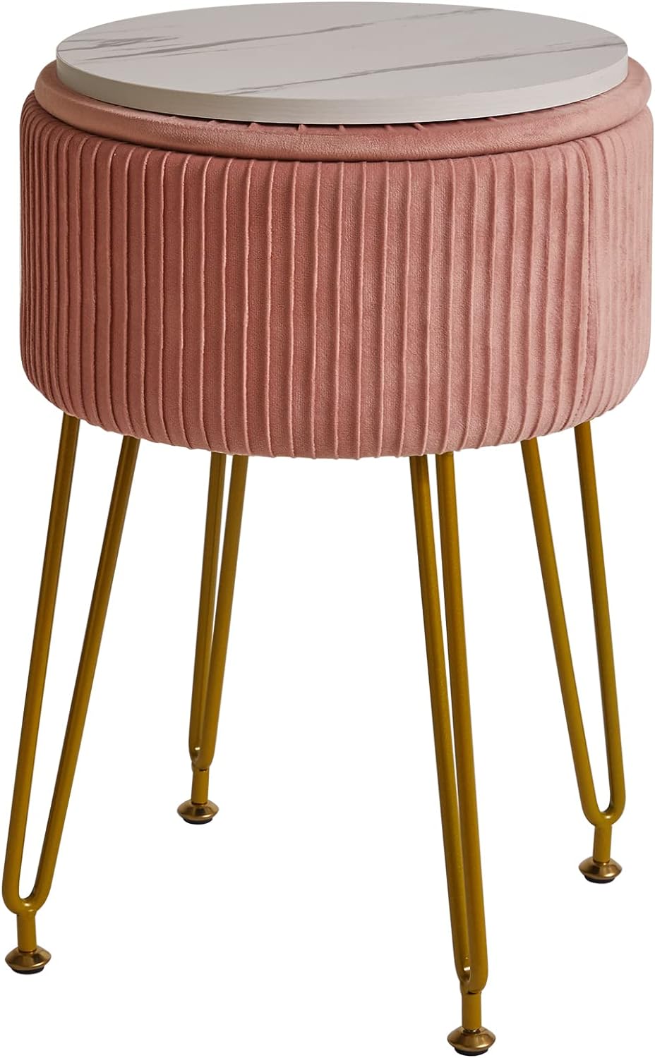 Stylish IBUYKE Velvet Storage Footrest, Special Stool Ottoman, Unique Makeup Van...