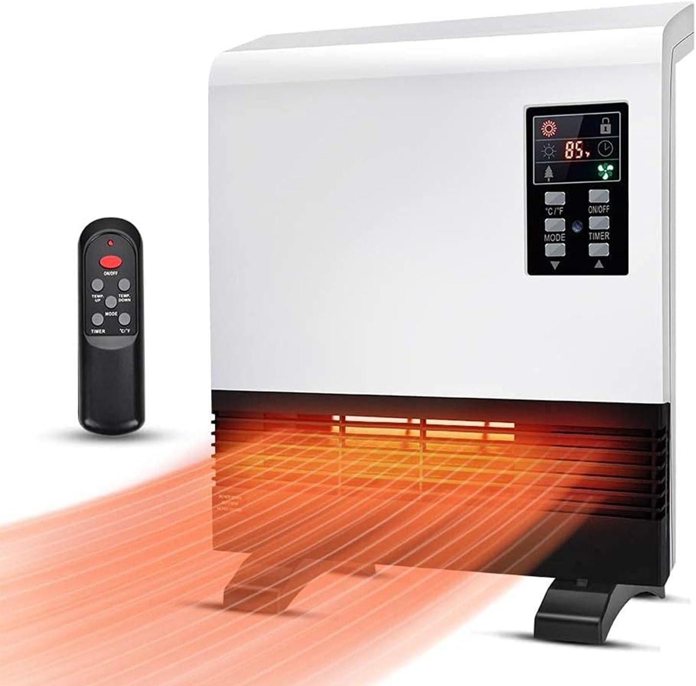 Air Choice Electric Wall Heater, 1500W Floor & Wall Mounted Heater with Remote,...