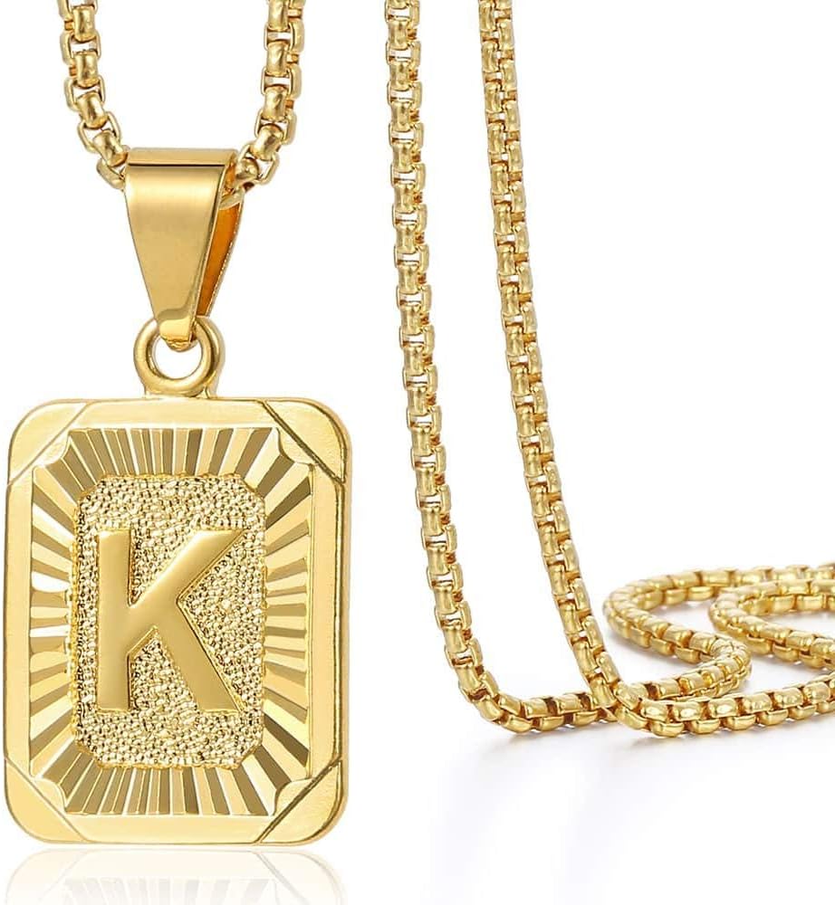 Trendsmax Initial A-Z Letter Pendant Necklace, Special Necklace for Men and Wome...
