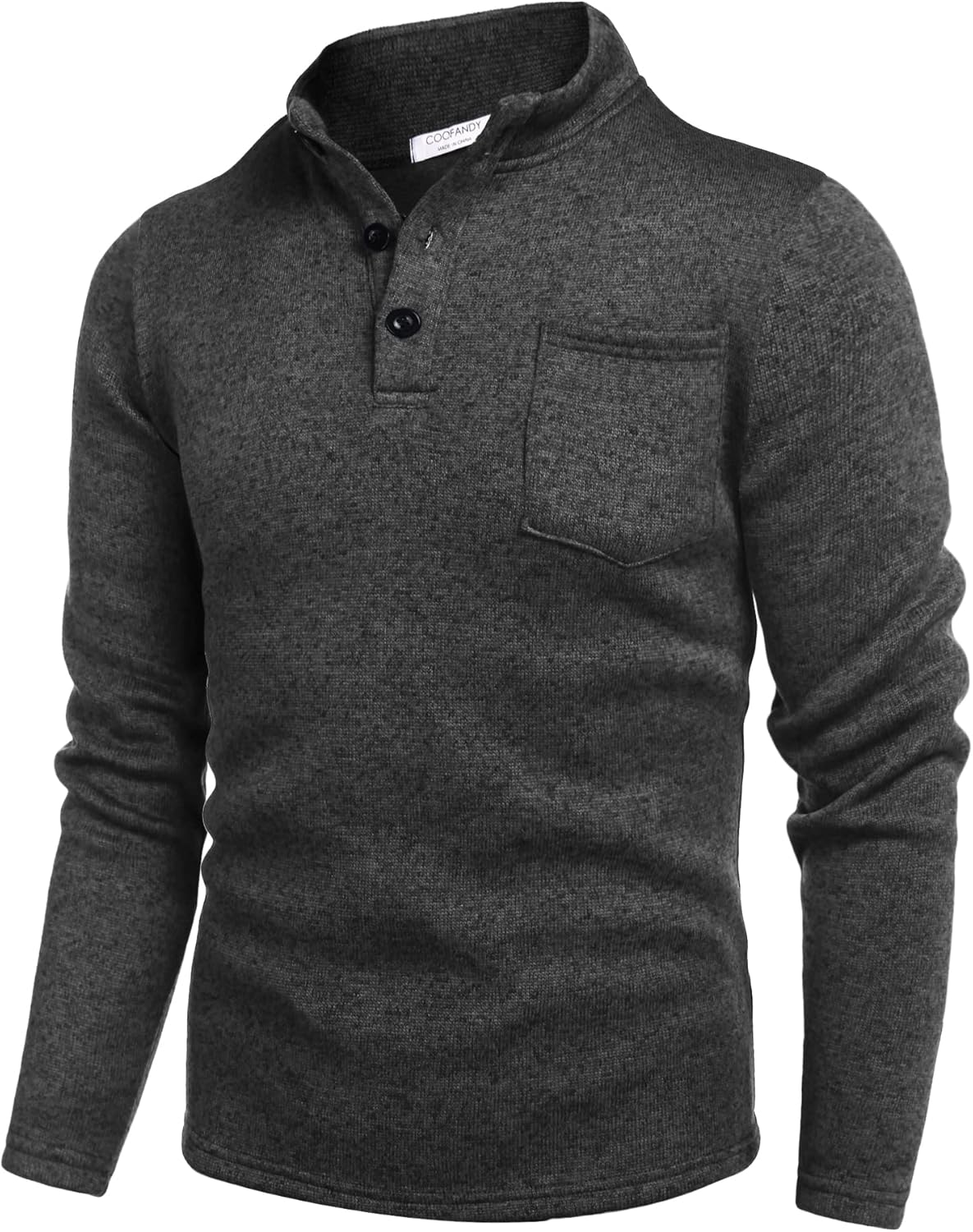 COOFANDY Men's Casual Henley Pullover, Special Sweatshirt with Thermal Fleece, I...