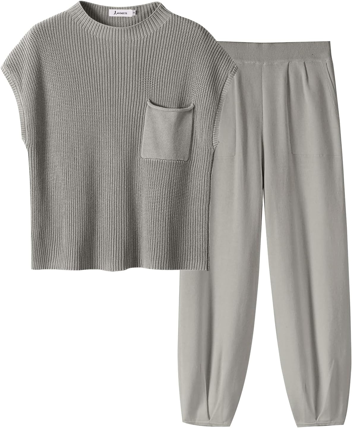 ANRABESS Women's Two Piece Outfits, Special Knit Sweater for Unique Style, Fashi...