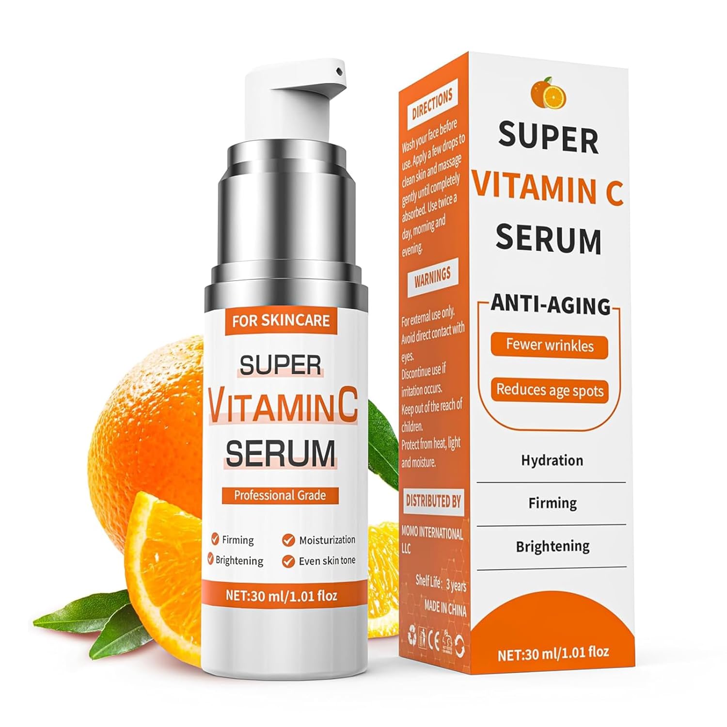 Super Vitamin C Serum for Women over 70: All-In-One Hydrating Anti-Aging Formula...