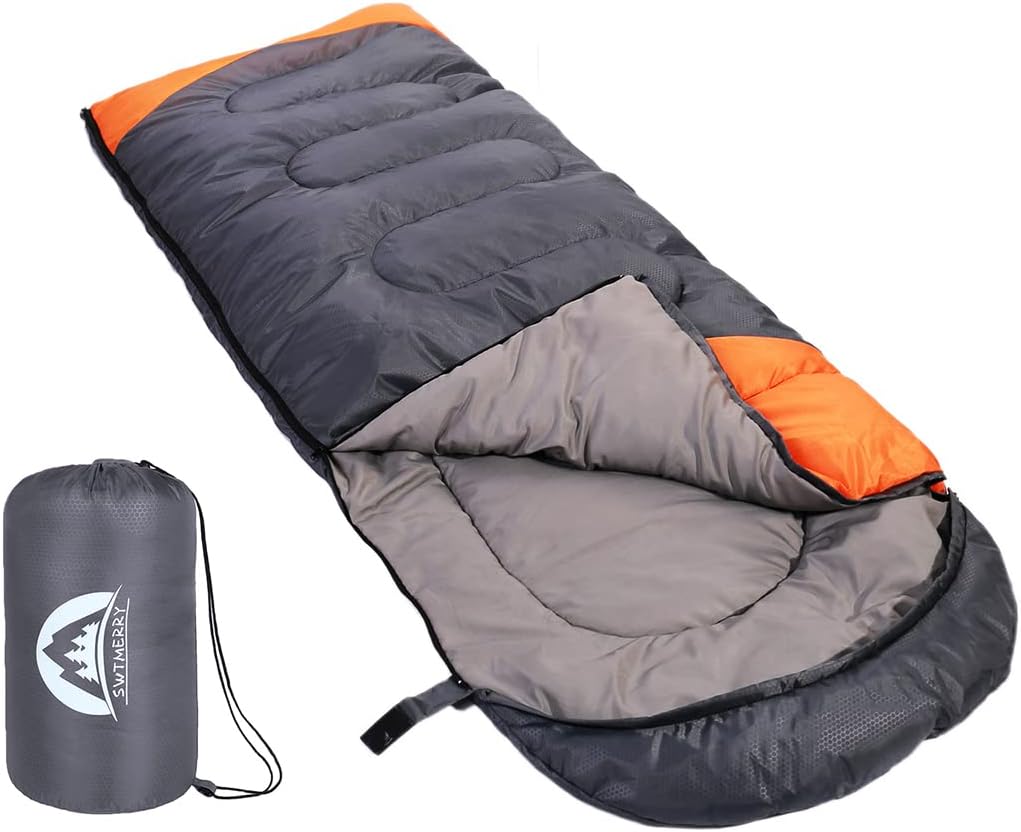 SWTMERRY Sleeping Bag 3 Seasons (Summer, Spring, Fall) Warm & Cool Weather - Lig...