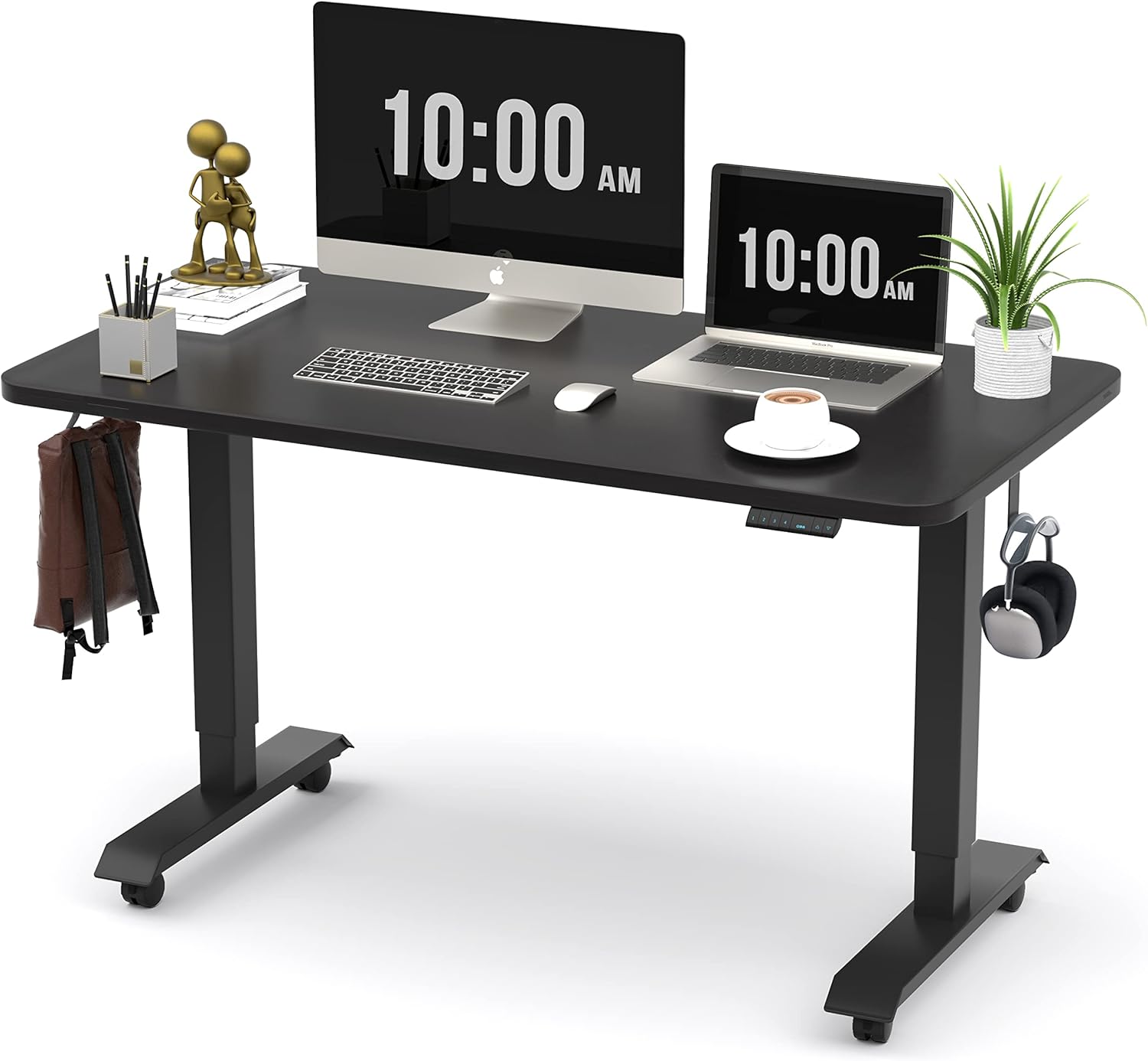 Monomi Electric Height Adjustable Standing Desk, 48x24 Inches, Ergonomic Home Of...