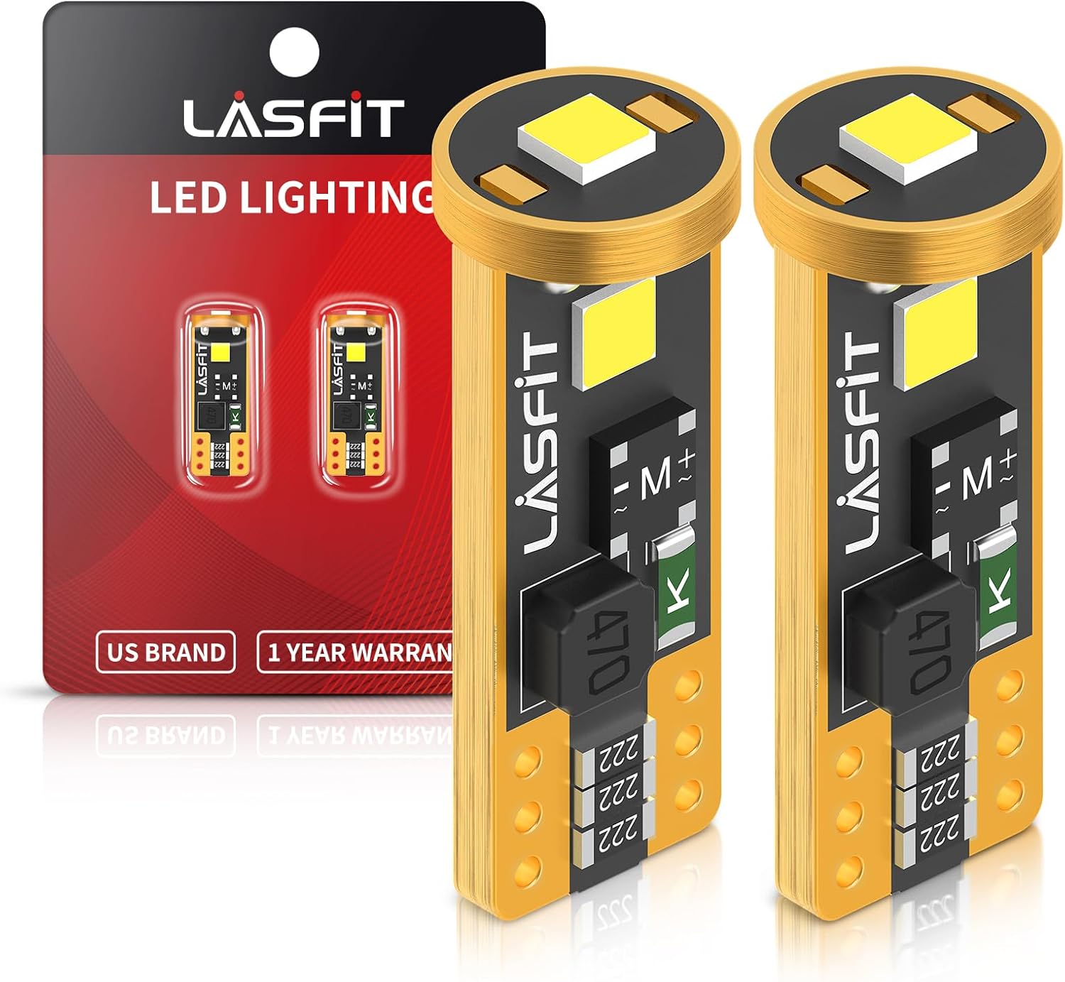 LASFIT 194 LED Bulb for License Plate Bulb White Bright,T10 168 LED Bulbs Canbus...