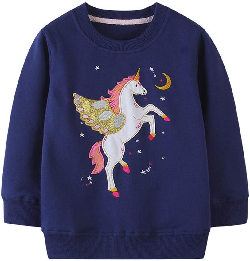 HILEELANG Girl Sweatshirts, Special Pullover Crewneck, Innovative Winter Long Sl...