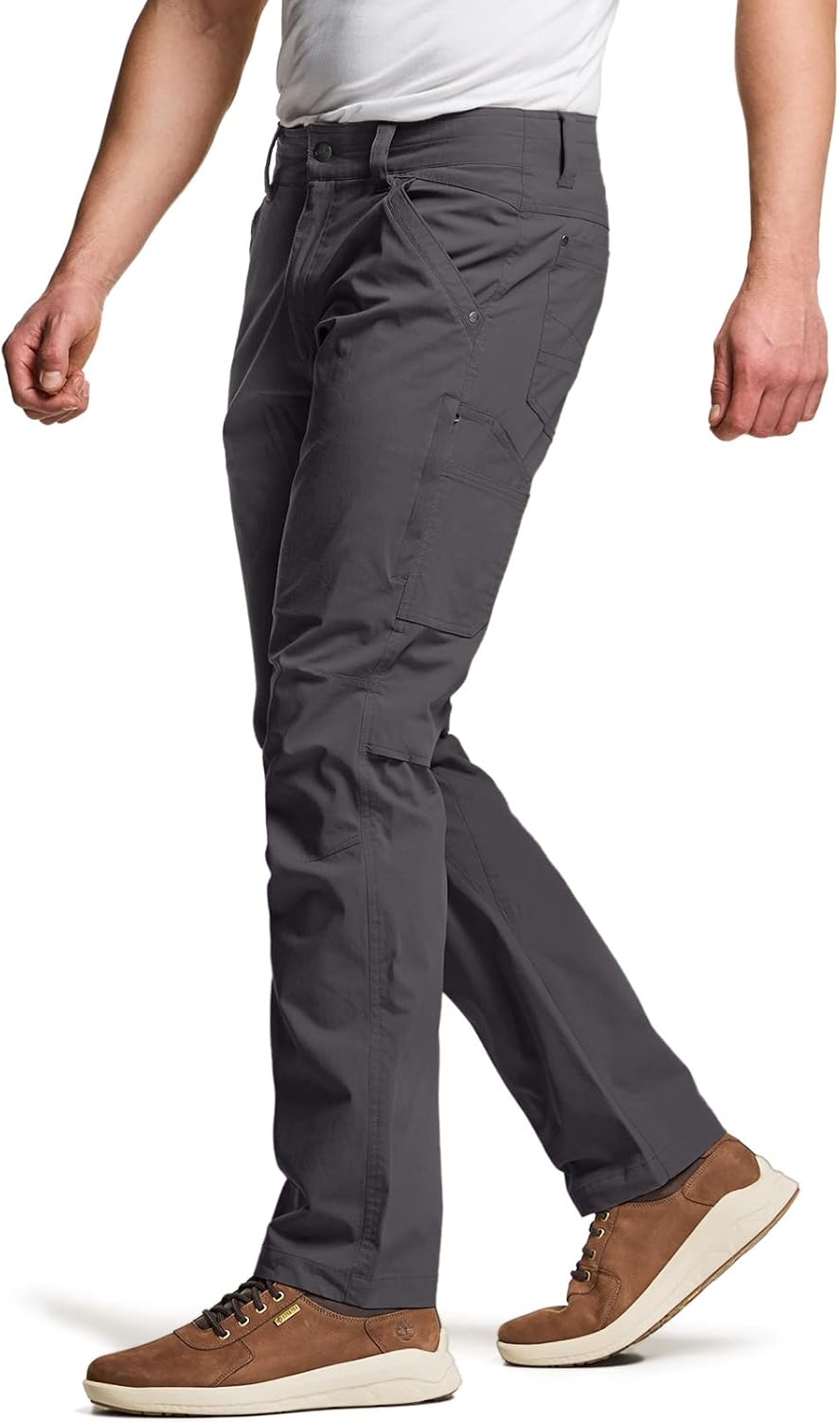 CQR Men's Vent Stretch Pants, Special Quick Dry Lightweight Casual Cargo Pants,...