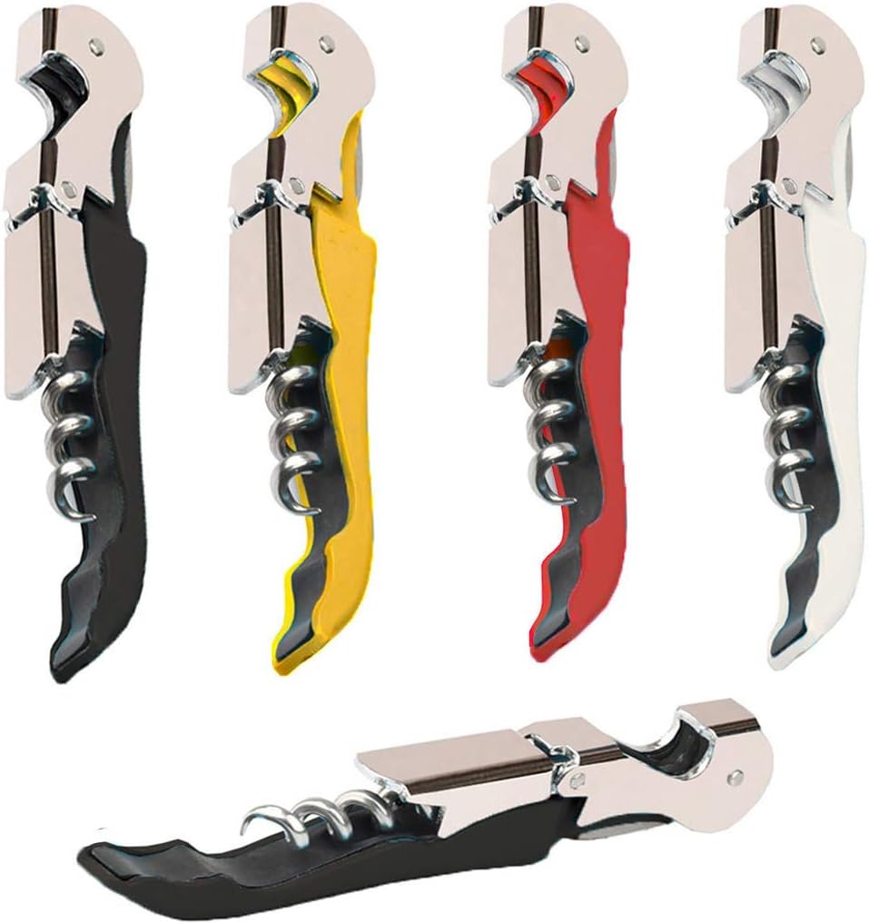 Professional Waiter Corkscrew Wine Openers Set, Special 4 PCS Set with Heavy Dut...