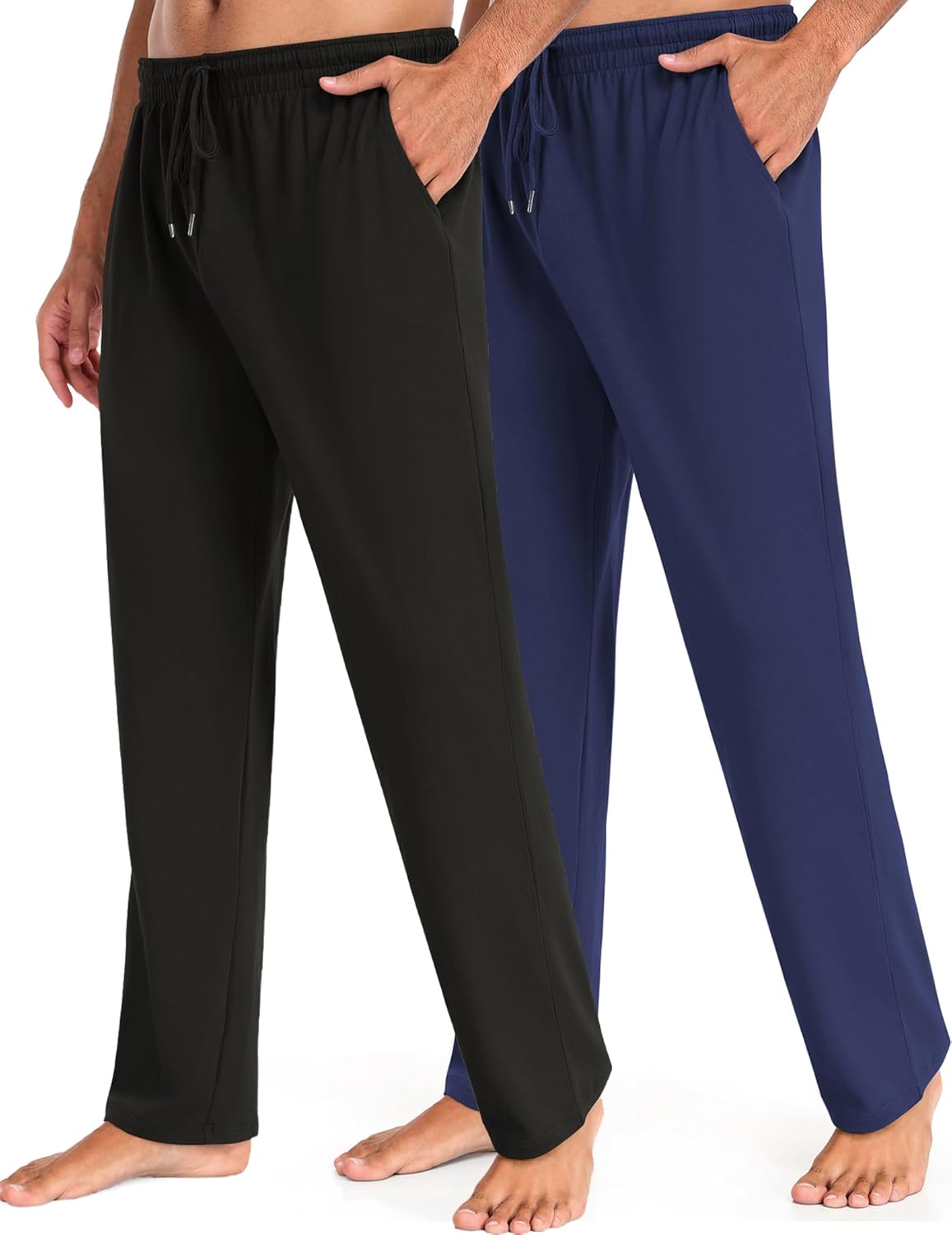 COOFANDY Men Cotton Yoga Pants, Special Sweatpants Jogger with Open Bottom, Inno...