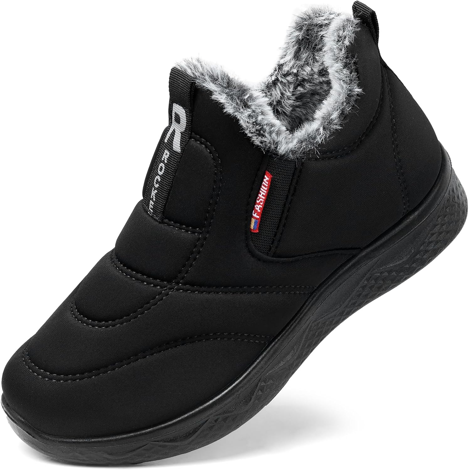 SHIBEVER Womens Winter Snow Boots: Black Waterproof Insulated Warm Fur Lined Ank...