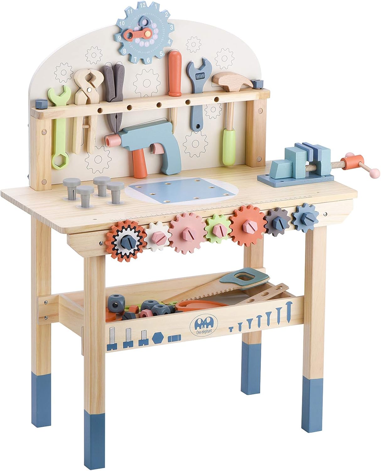Tool Bench for Kids Toy Play Workbench Wooden Tool Bench Workshop Workbench with...