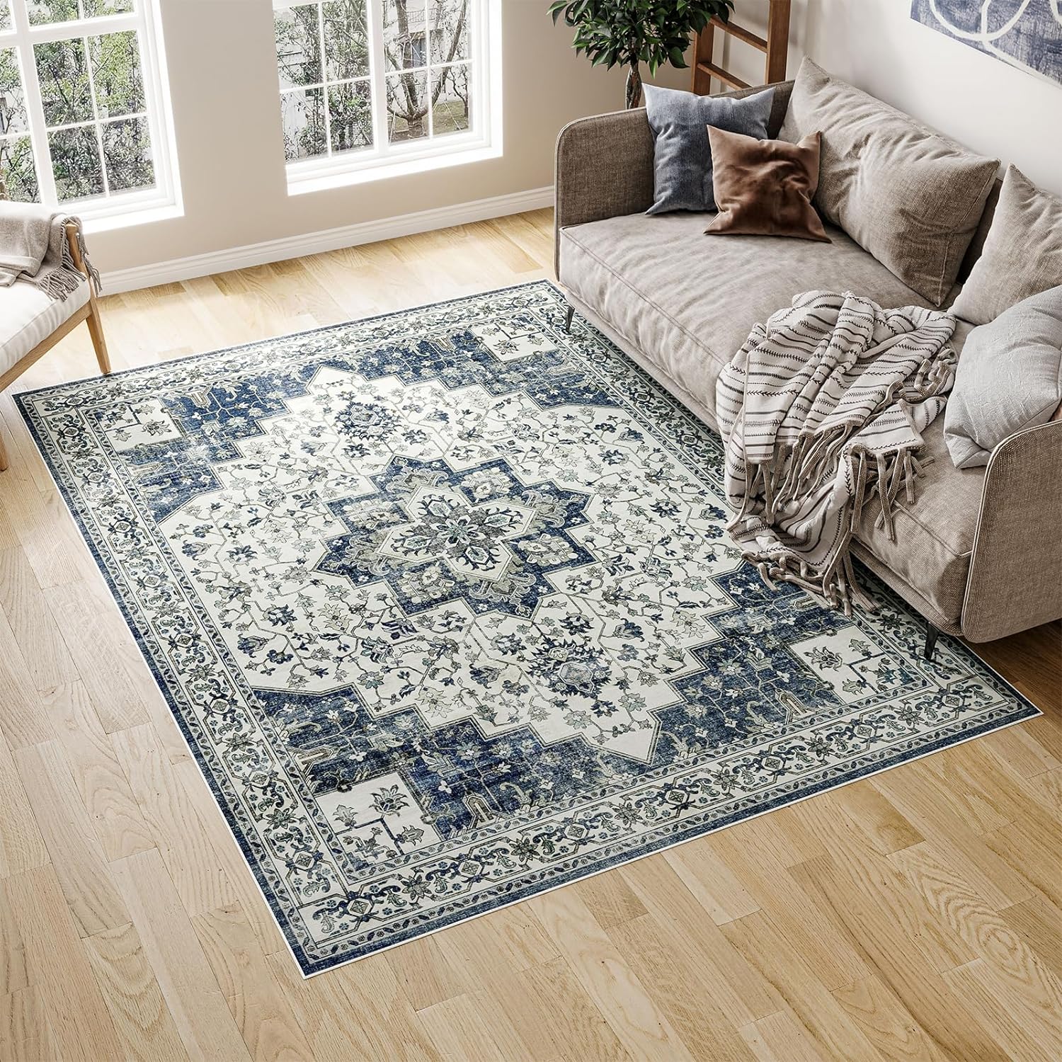 Dripex 8x10 Area Rugs, Special Stain Resistant Washable Rugs, Innovative Distres...