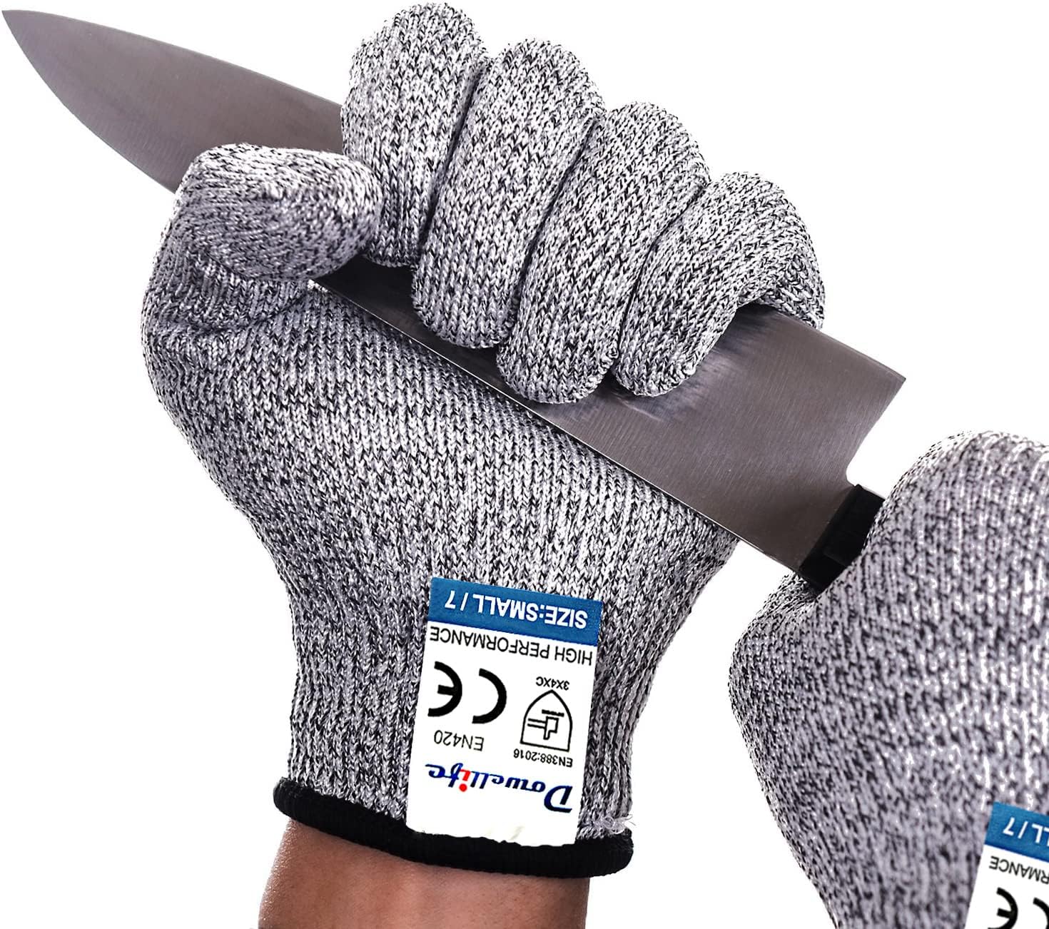Dowellife Cut Resistant Gloves Food Grade Level 5 Protection, Safety Kitchen Cut...