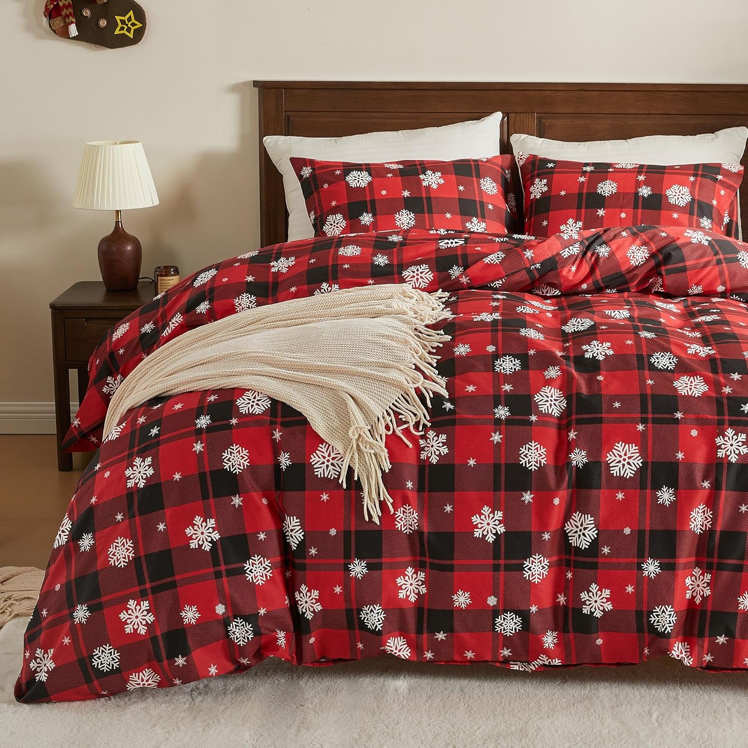 JELLYMONI Christmas Duvet Cover, Special Christmas Cotton Duvet Cover Sets with...