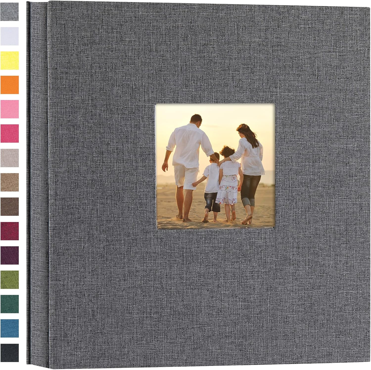 potricher Linen Hardcover Photo Album 4x6 600 Photos Large Capacity for Family W...