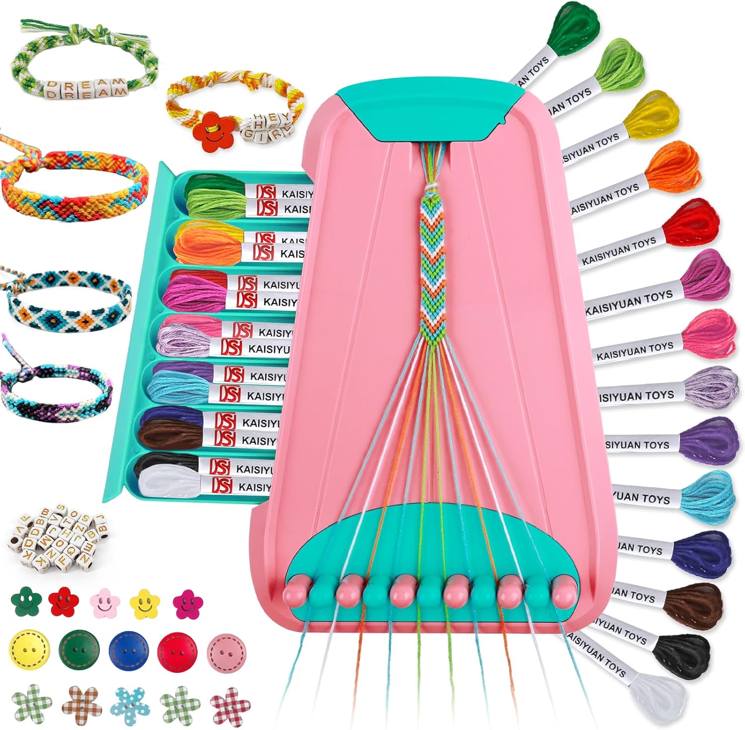 Arts and Crafts Kit for Kids, Special Friendship Bracelet Making Kit for Girls,...