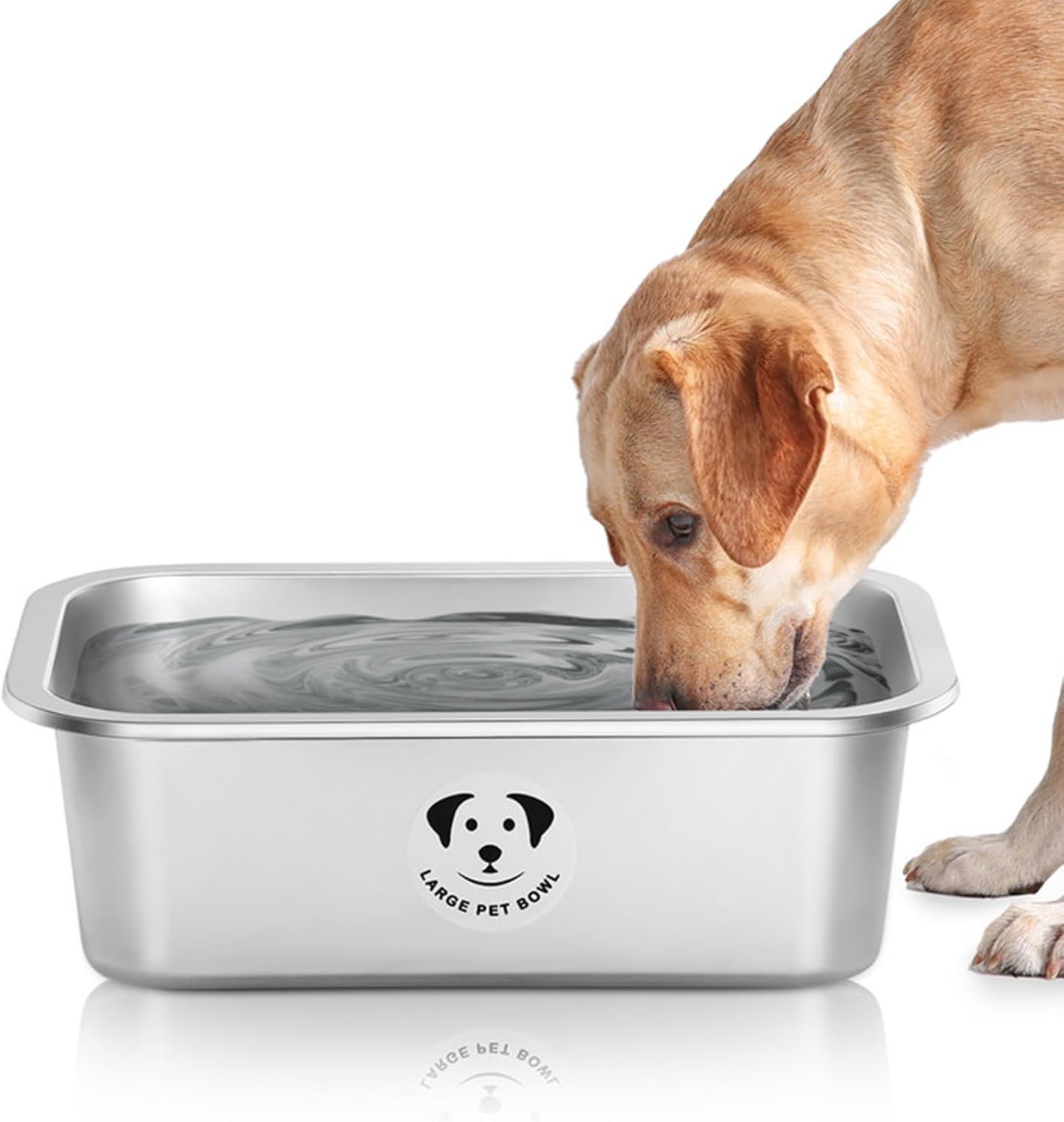 Stainless Steel Dog Bowls for Large Dogs, High Capacity Metal Dog Food Bowls, Do...