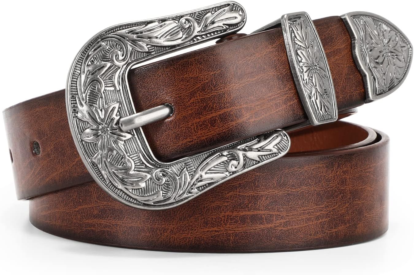JASGOOD Women Leather Belts, Special Ladies Vintage Design, Affordable Black Wai...