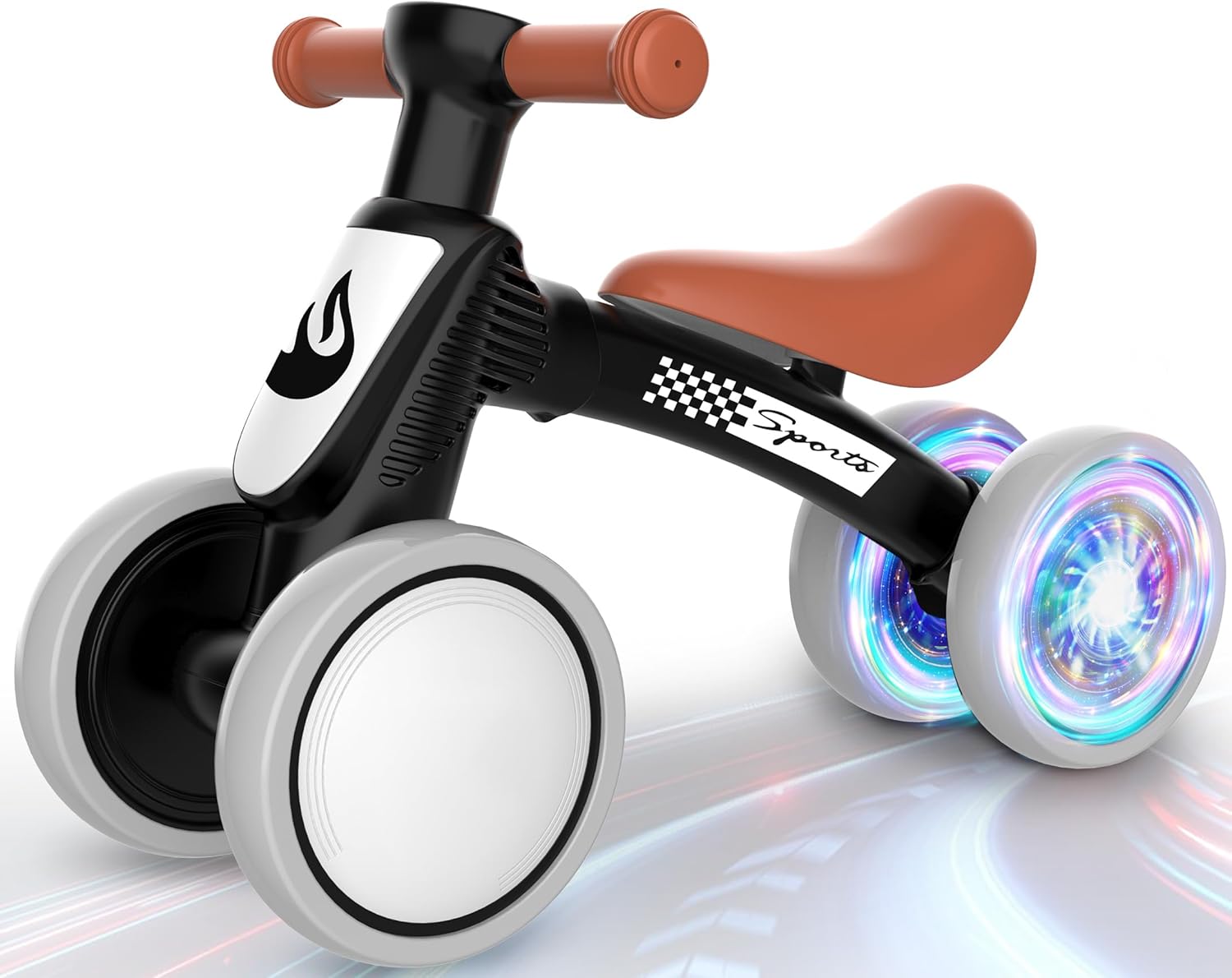 Colorful Lighting Baby Balance Bike Toys for 1 Year Old Boy Gifts, 10-36 Month T...