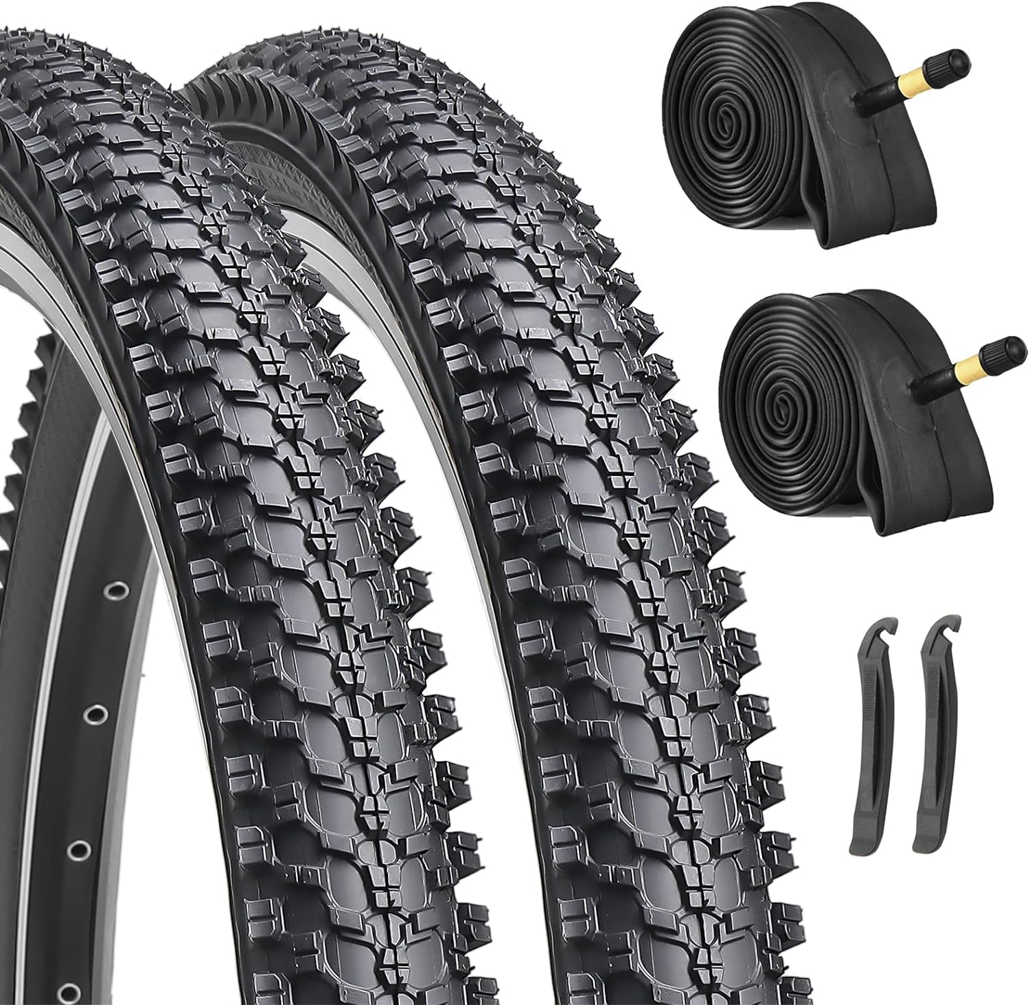 Hycline 2-Pack Mountain Bike Tires Set: 20/24/26/27.5-inch Folding Replacement P...