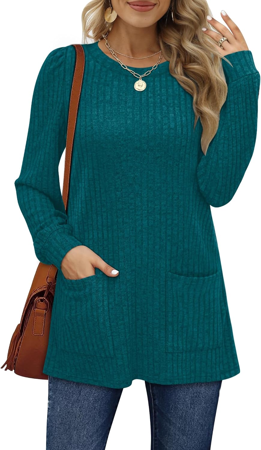 Aokosor Long Sleeve Tops, Special Lightweight Jumpers for Women, Innovative Ladi...