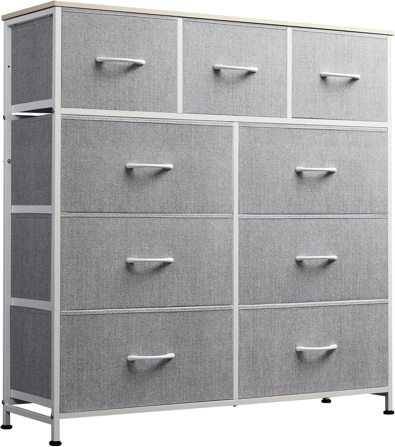 WLIVE 9-Drawer Dresser, Fabric Storage Tower for B...