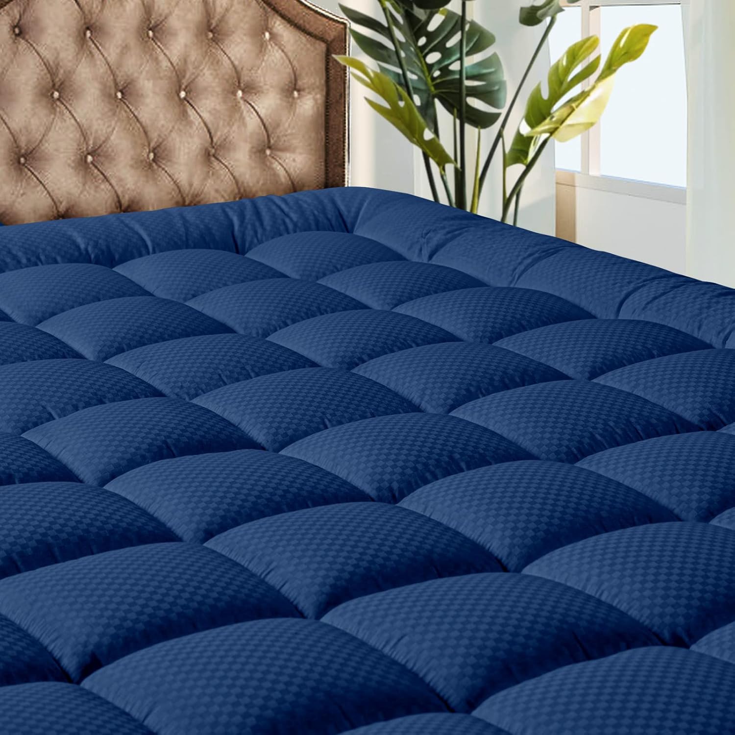 MATBEBY Bedding Quilted Fitted Full Mattress Pad, Special Cooling Breathable Mat...