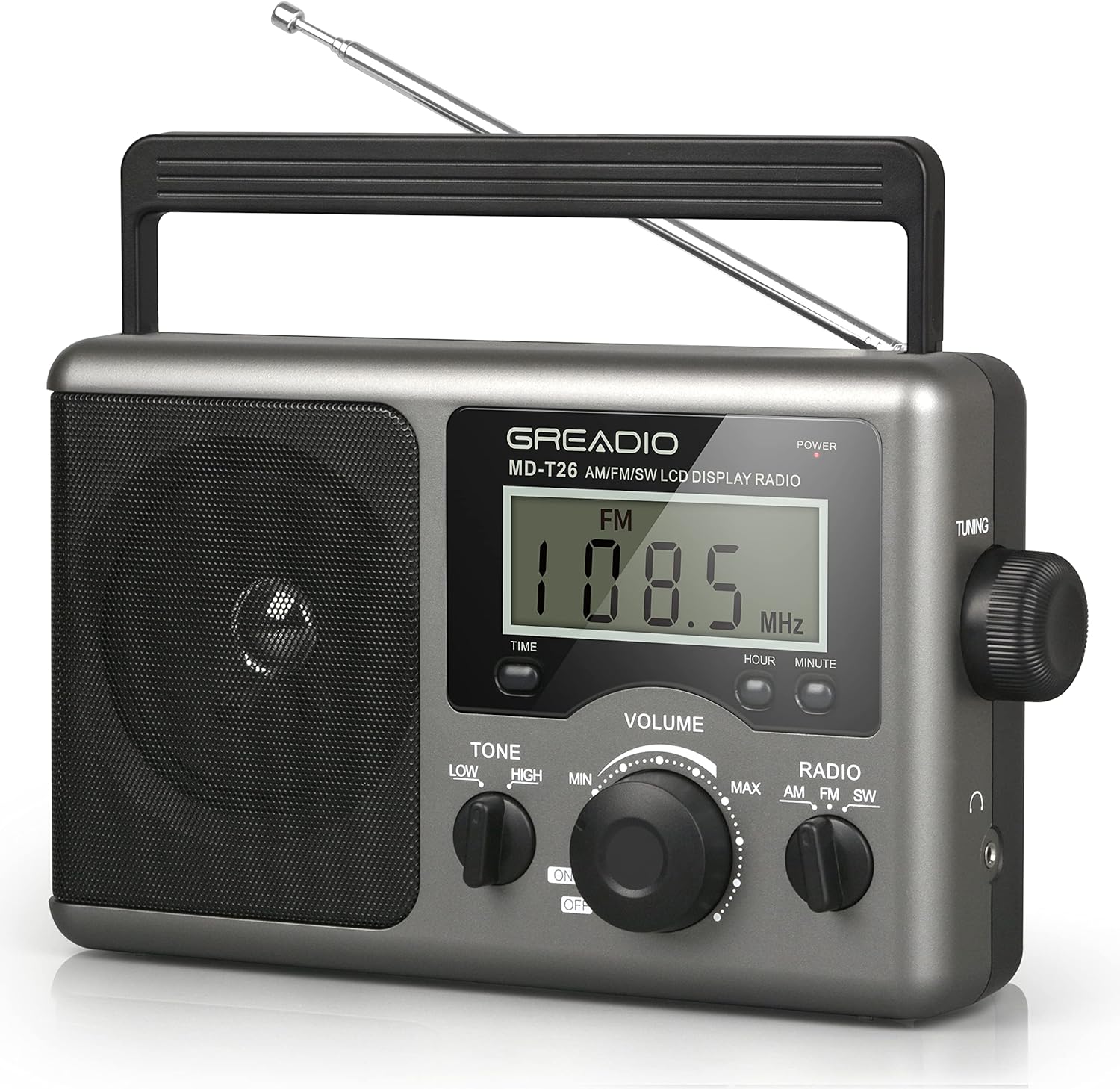 Greadio Portable Shortwave Radio with Best Reception,AM FM Transistor,LCD Displa...