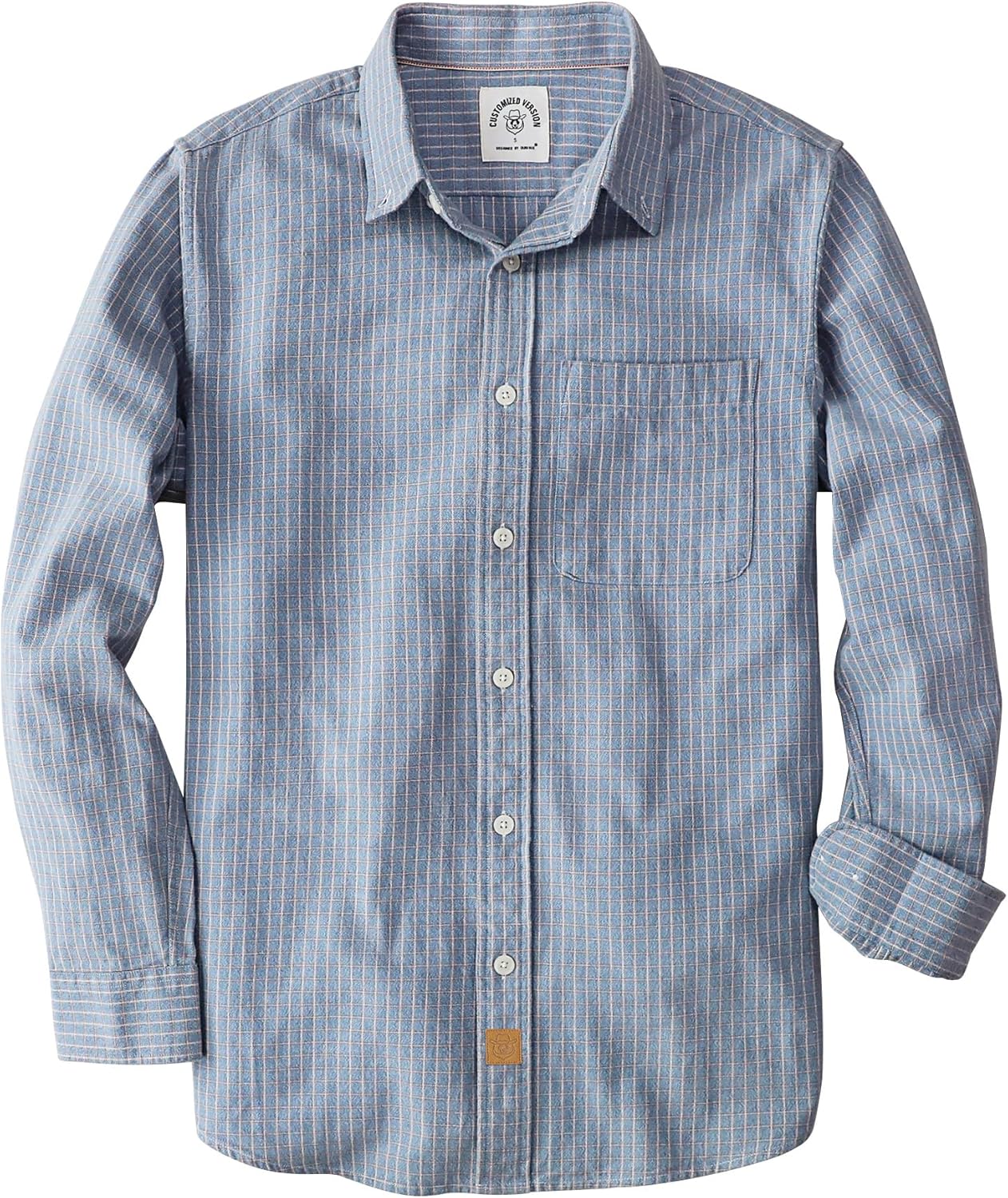 Dubinik® Flannel Shirt for Men 100% Cotton Mens Flannel Shirts Long Sleeve Plaid...