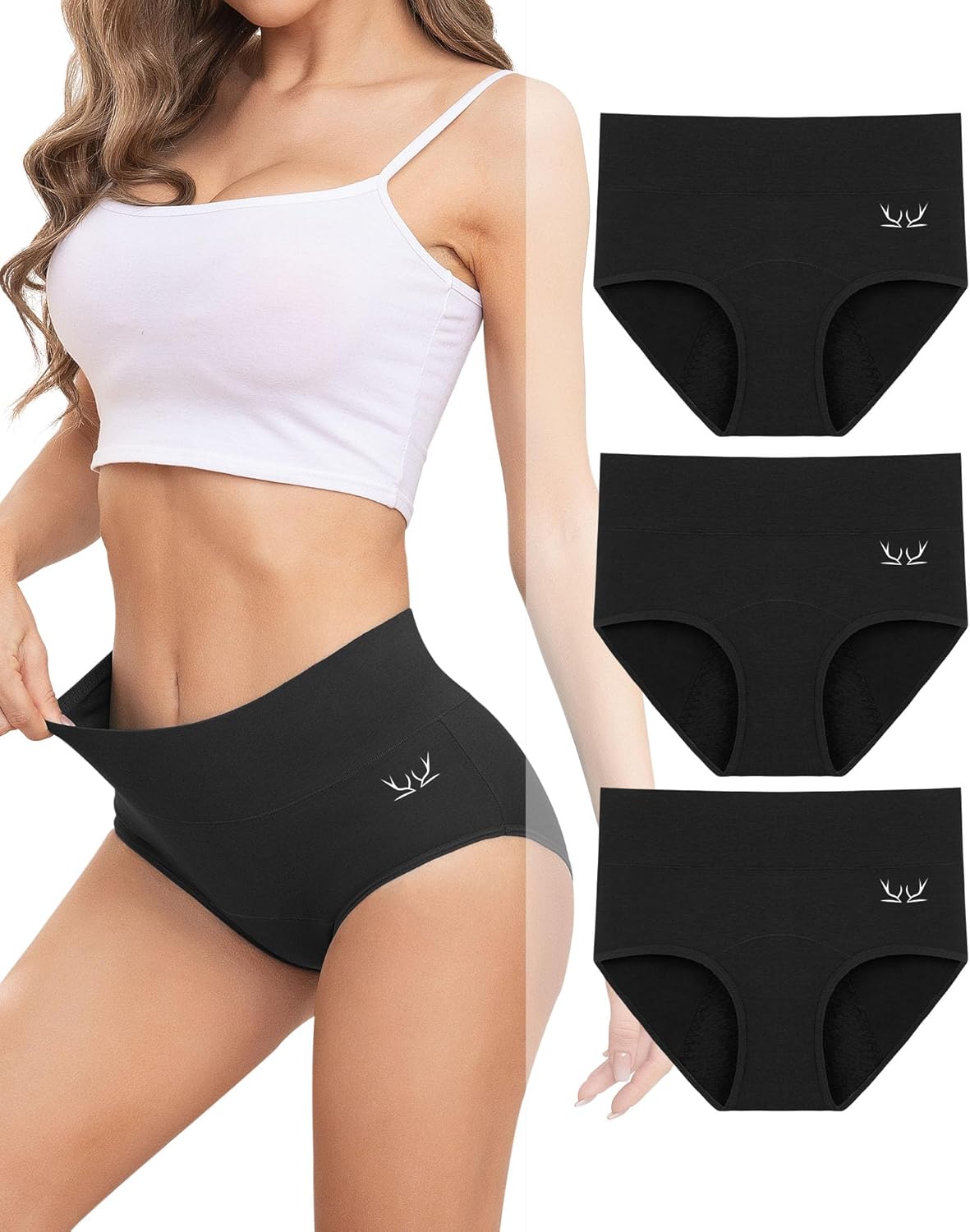 Rdiner Heavy Flow High Absorbency Period Underwear Women, Leakproof Panties Post...