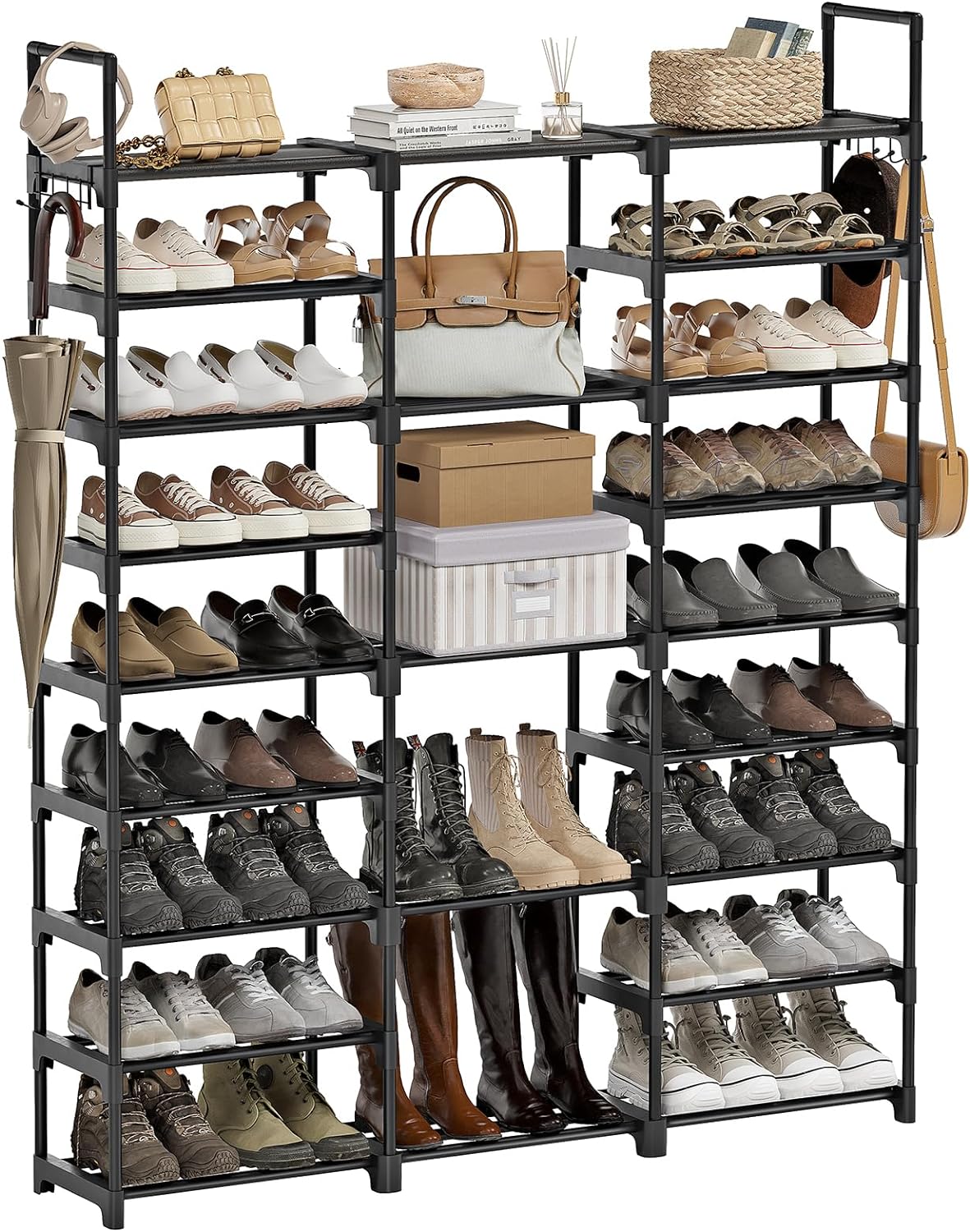 WOWLIVE 9 Tiers Large Shoe Rack Storage Organizer for Closet 50-55 Pairs Shoe To...