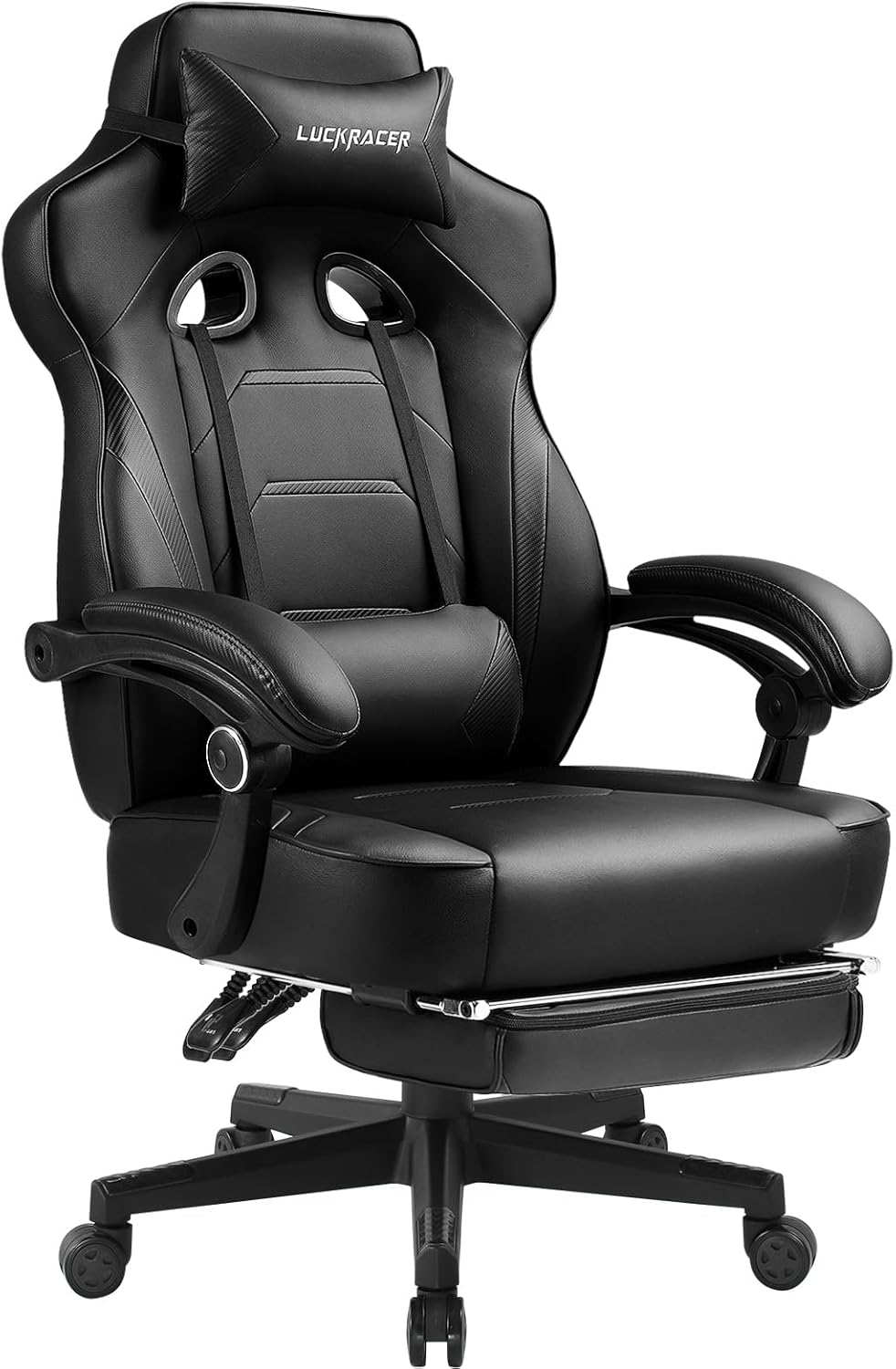 GTPLAYER Gaming Chair with Footrest, Big and Tall Game Chair 350lb Racing Style...
