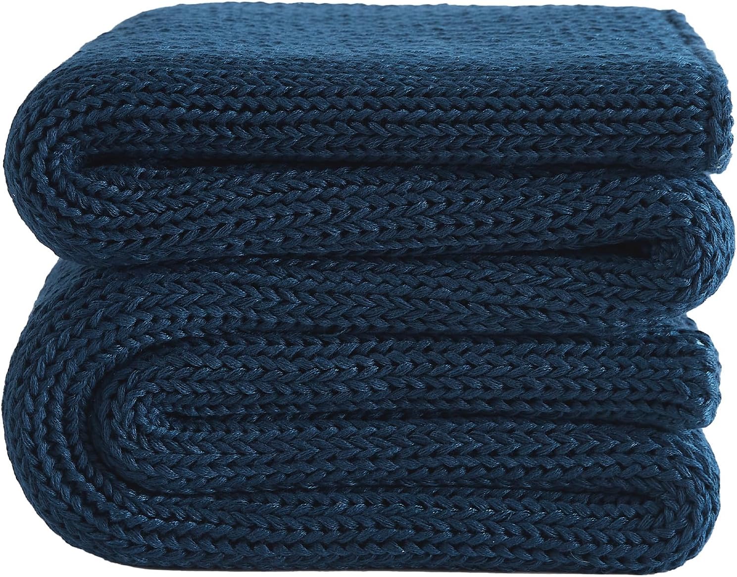L'AGRATY Knitted Weighted Blanket - 48"x72" 12lbs Cooling Chunky Knit Heavy Blan...
