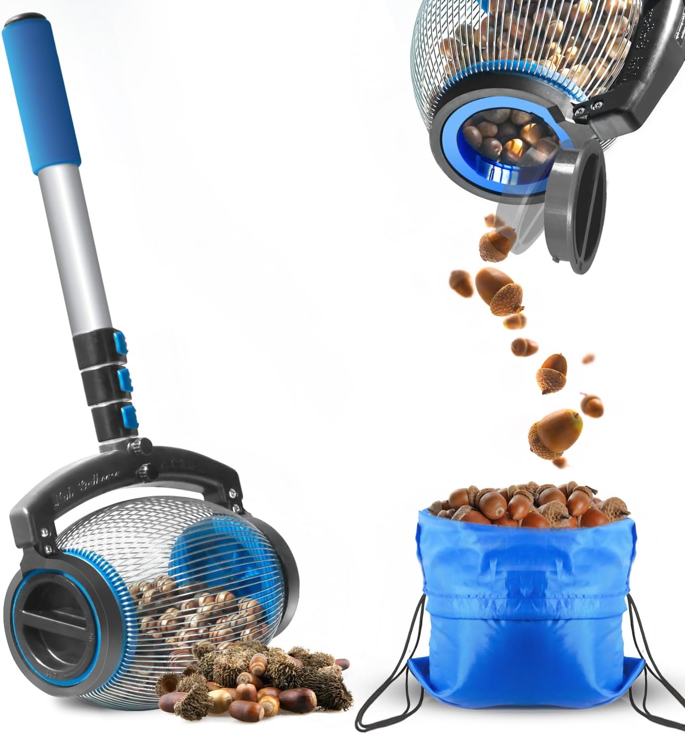 Zozen Acorn Picker Upper Roller, Special Acorn Dedicated Picker with High Densit...