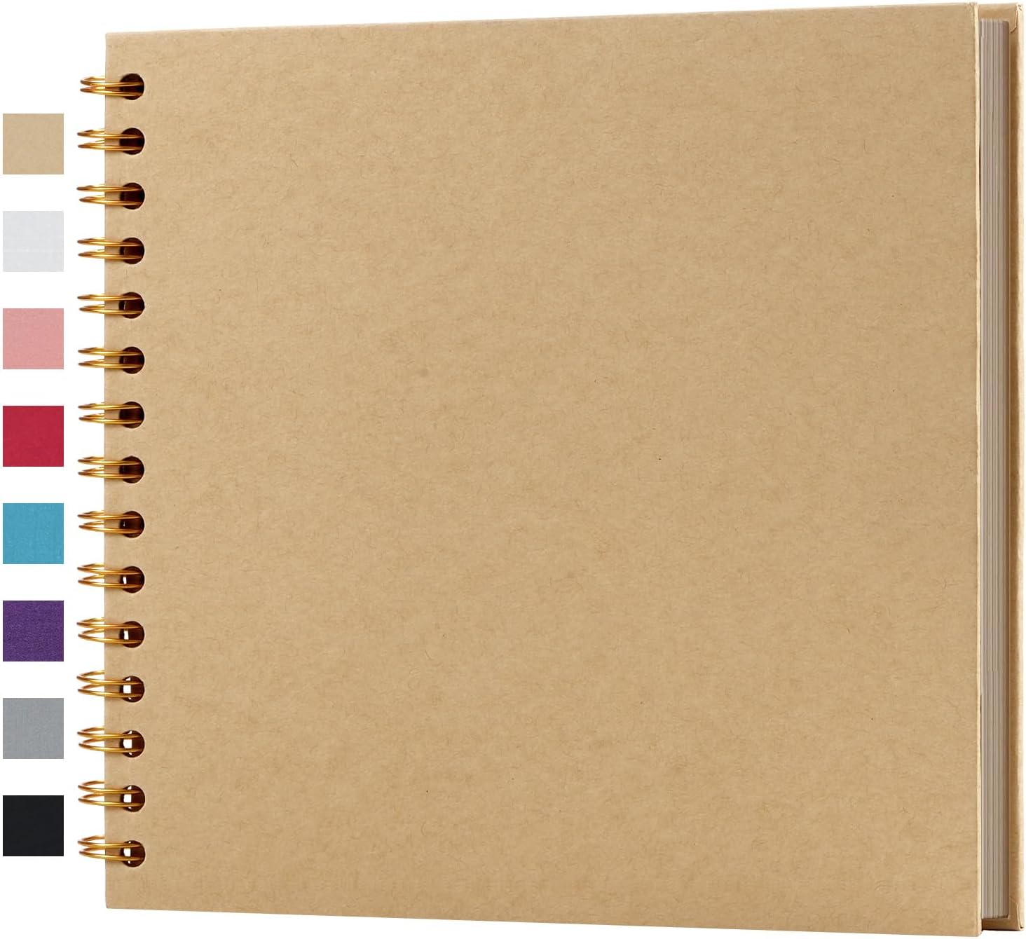 potricher 8 x 8 Inch DIY Scrapbook Album, Special Scrapbook with 40 Pages Hardco...