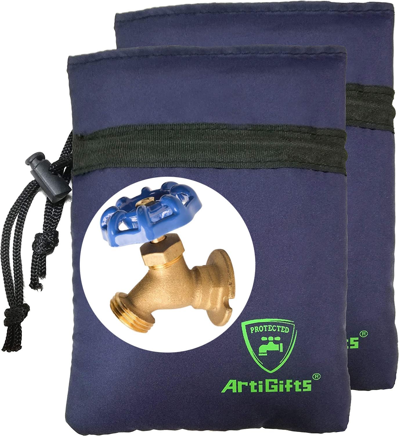 ArtiGifts Pro Outdoor Faucet Cover Socks for Winter Freeze Protection, 5.9" W x...