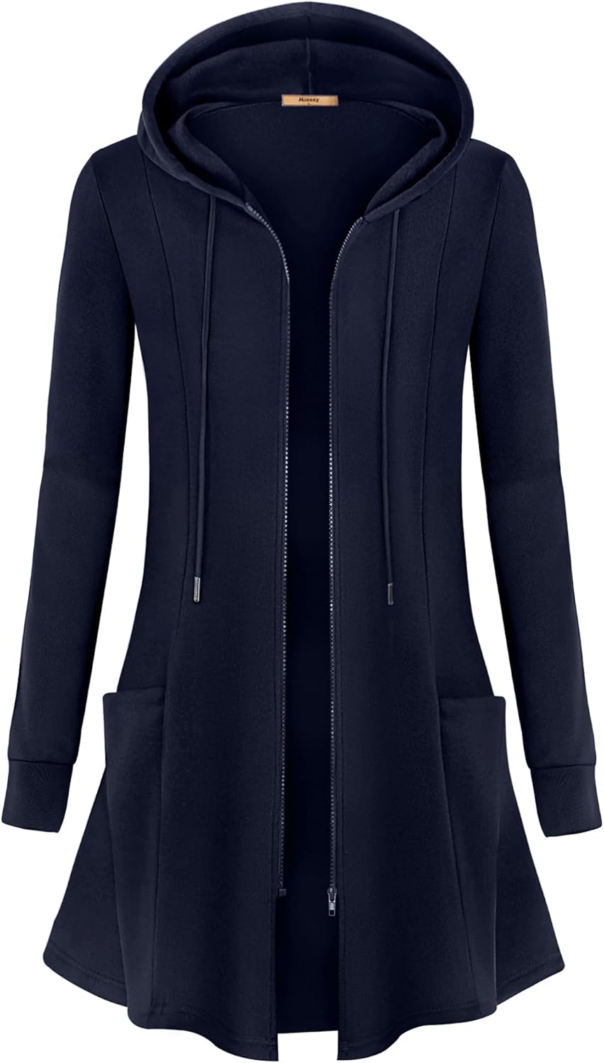 Miusey Womens Hoodie Jacket, Special Long Hoodie Tunic, Lightweight Sweatshirt O...