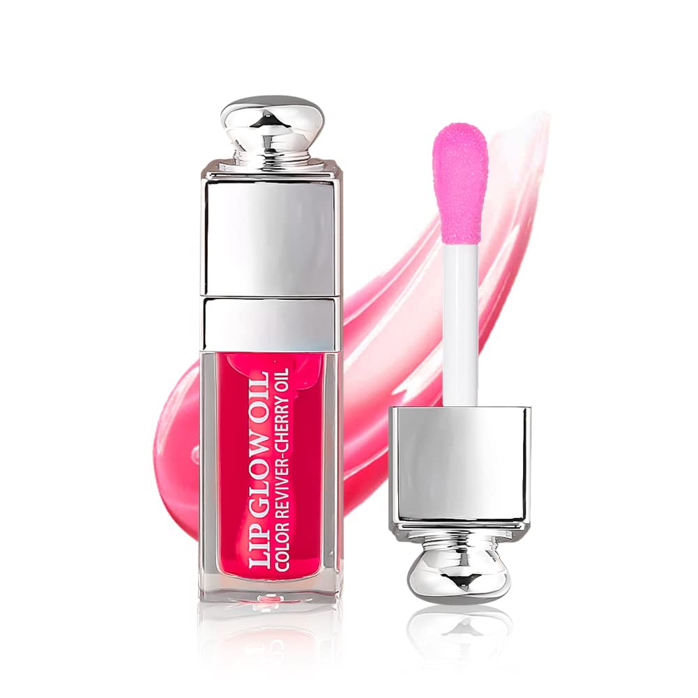Hydrating Lip Glow Oil, Lip Oil Gloss Transparent Toot Tinted Nourishing Long La...