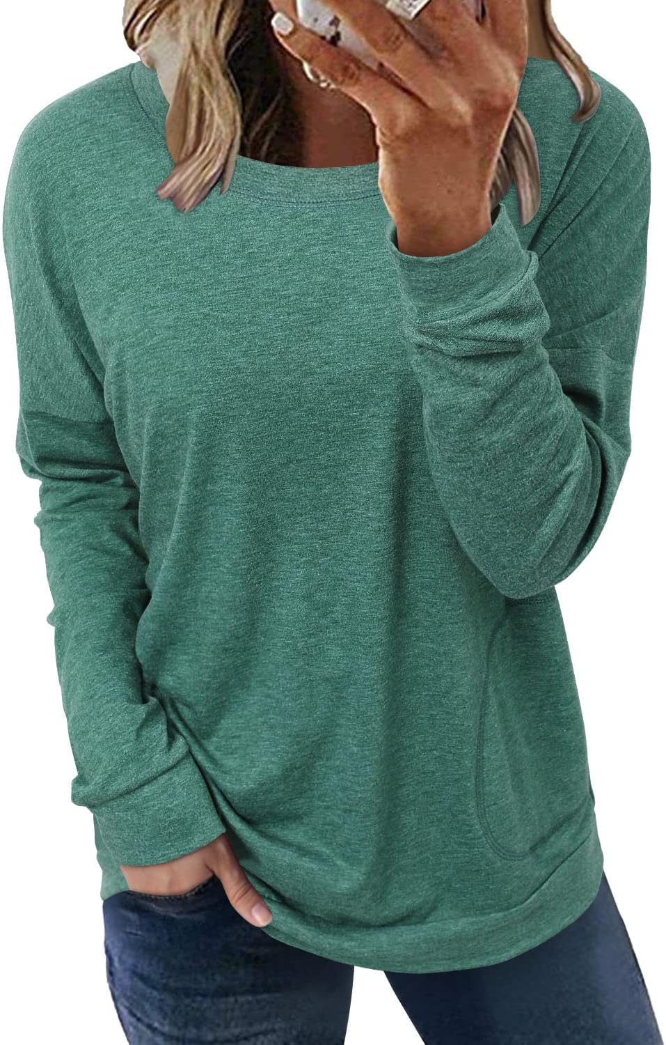 onlypuff Women's Pocket Shirt, Special Graphic Tunic Tops, Innovative Sweatshirt...