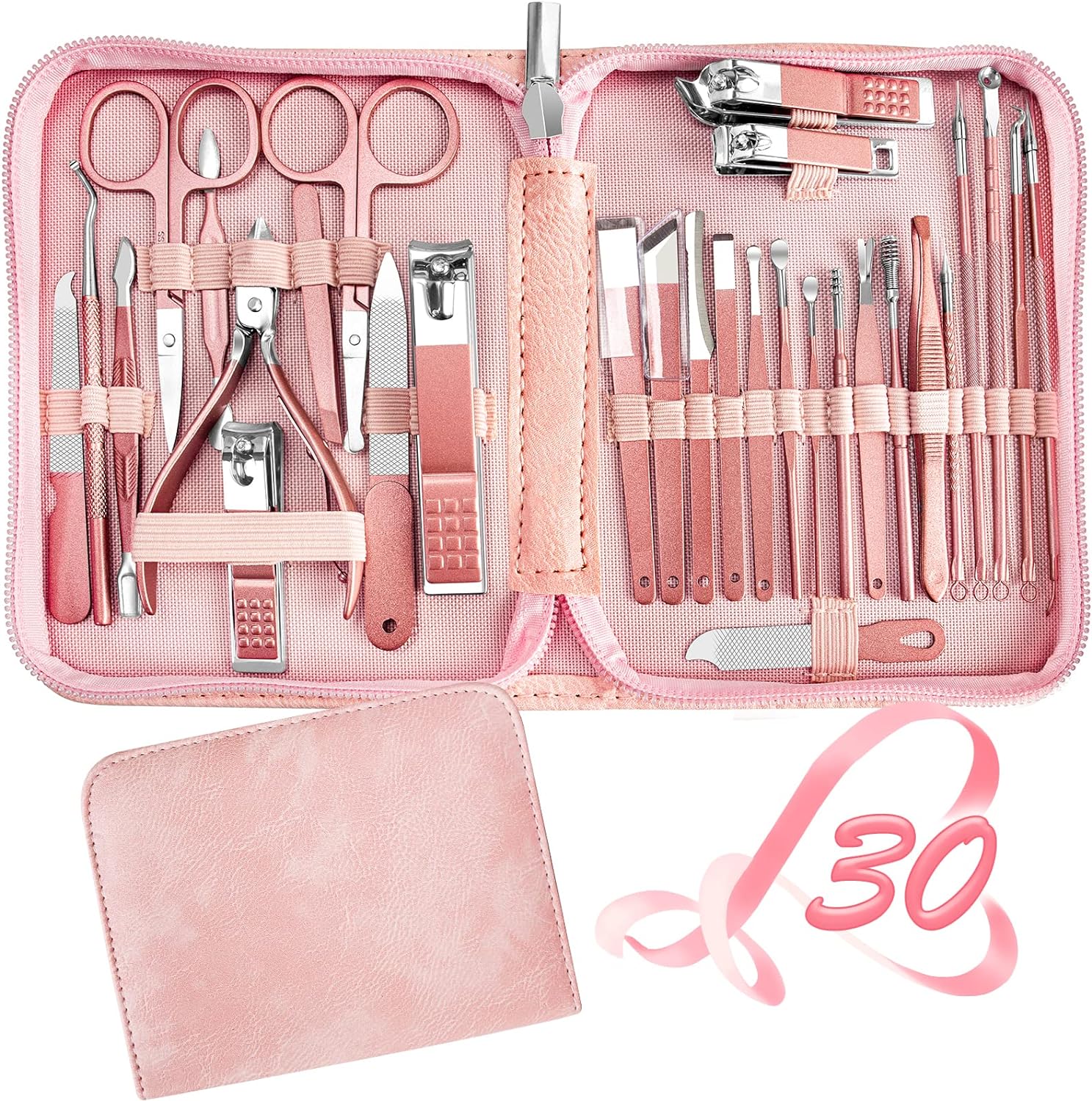 Manicure Set, Special 30 in 1 Nail Clipper Set, Innovative REDFLOW Nail Clippers...