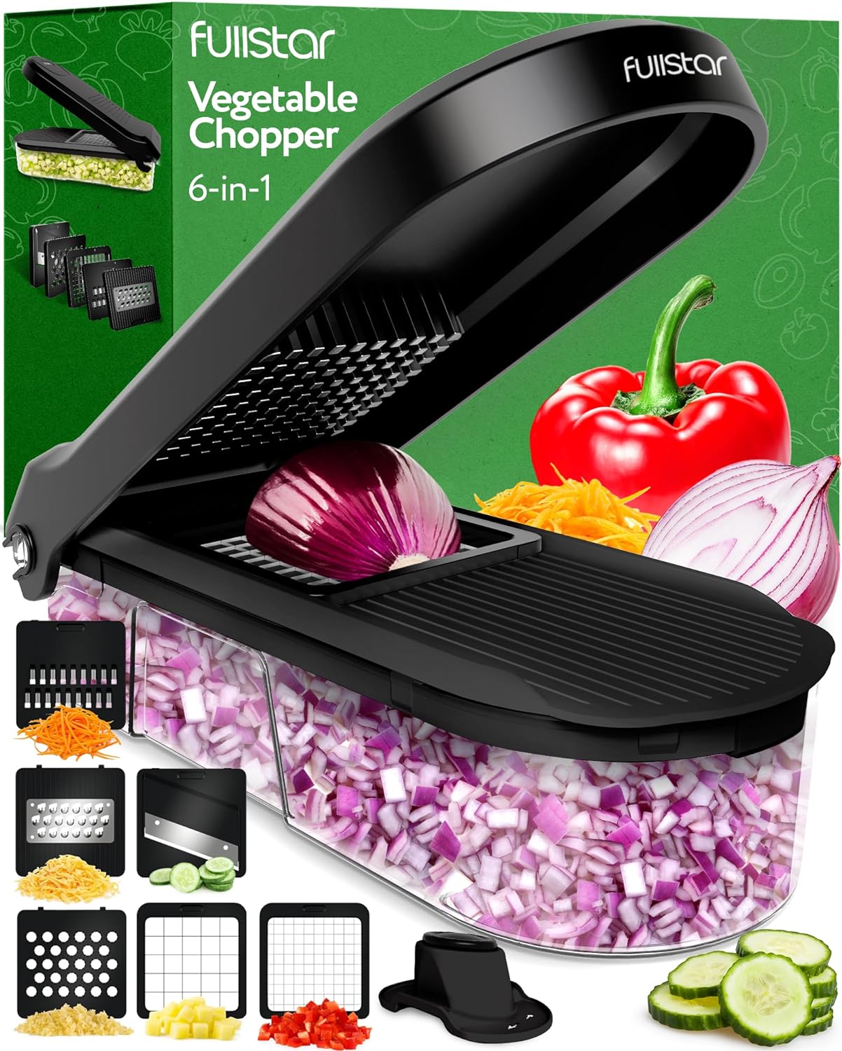 Fullstar Vegetable Chopper, Special Cheese Slicer, Innovative Food Chopper for V...