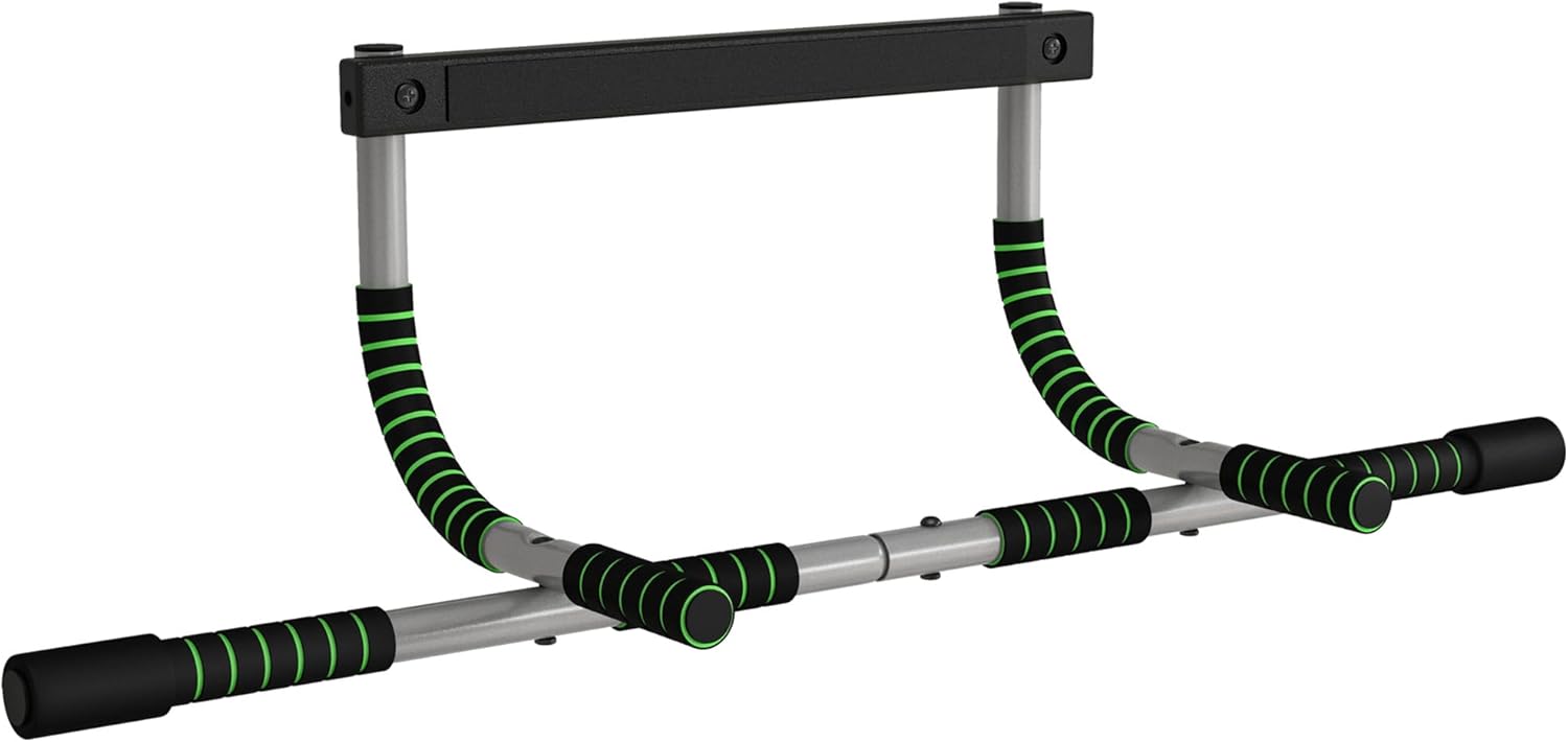HOMCOM Pull-Up Bar for Doorway, Home Fitness Door Horizontal Bar Push up Bar for...
