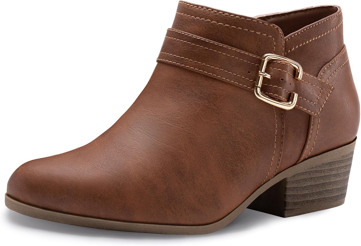 Athlefit Women's Chunky Low Heel Ankle Boots, Special Classic Pointed Toe Bootie...