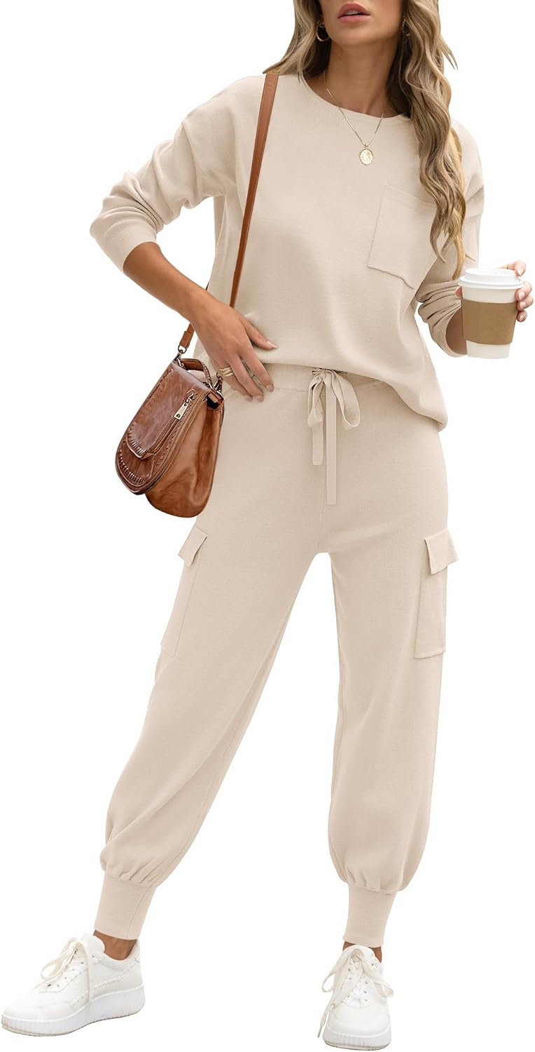 **Best Caracilia Women's Two Piece Outfits, Special Sweater Sets with Long Sleev...
