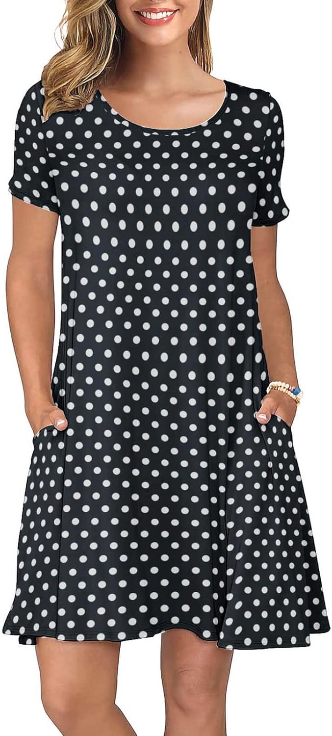 KORSIS Summer Dresses, Special Casual T-Shirt Dresses with Pockets, Innovative S...
