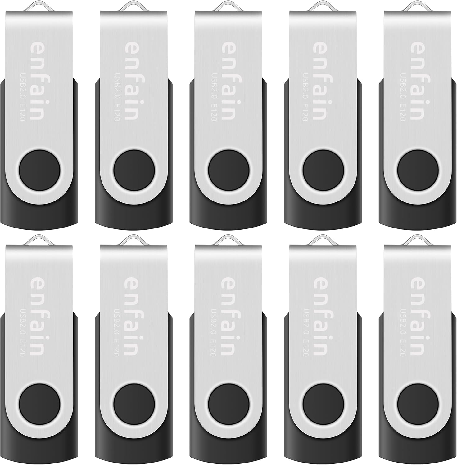 Enfain 16GB USB 2.0 Swivel Flash Drives, Affordable Flash Drives for Shareable D...