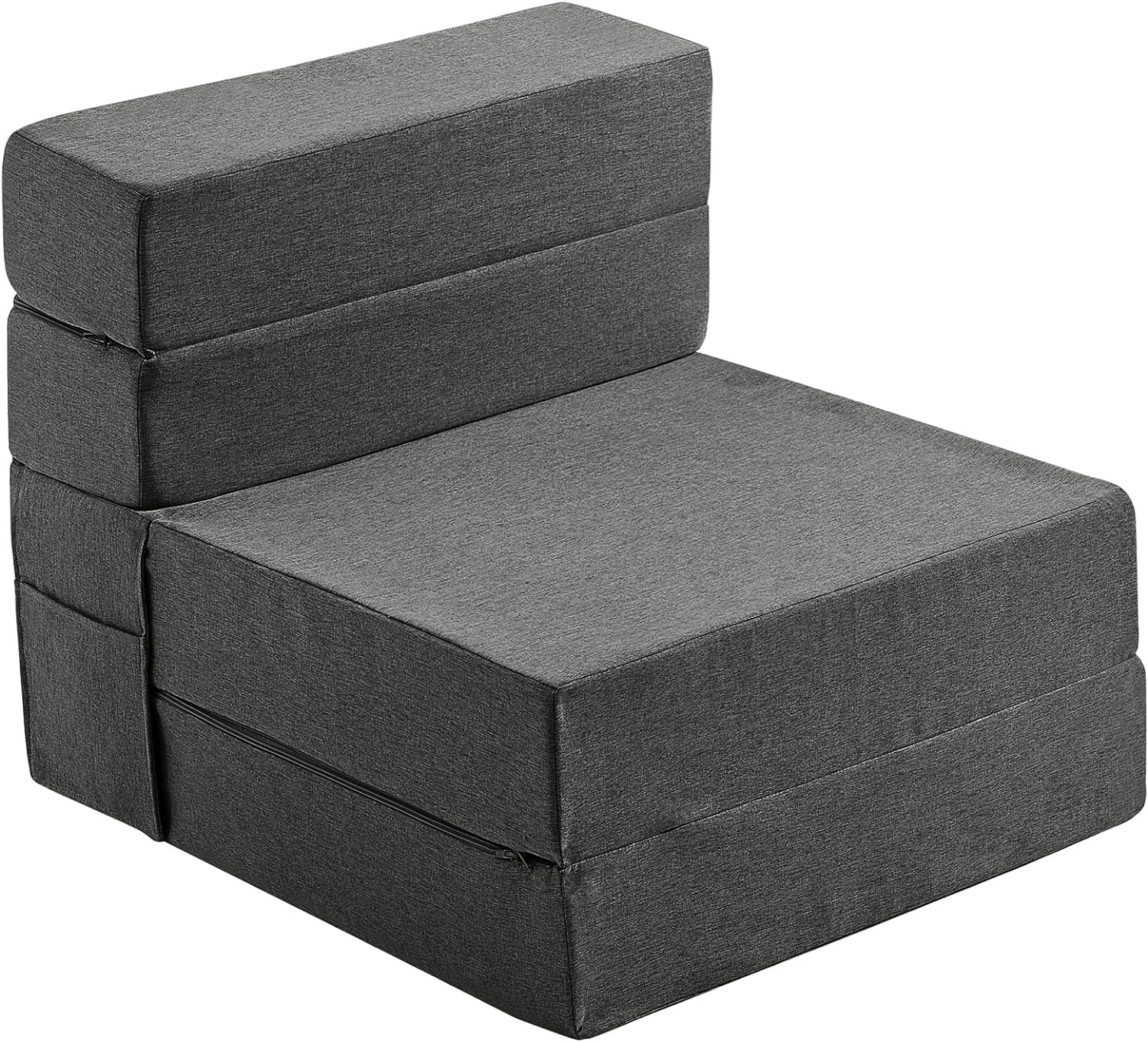 JKMAX Single Size Folding Lazy Sofa Bed - Convertible Floor sofa with Two Large...