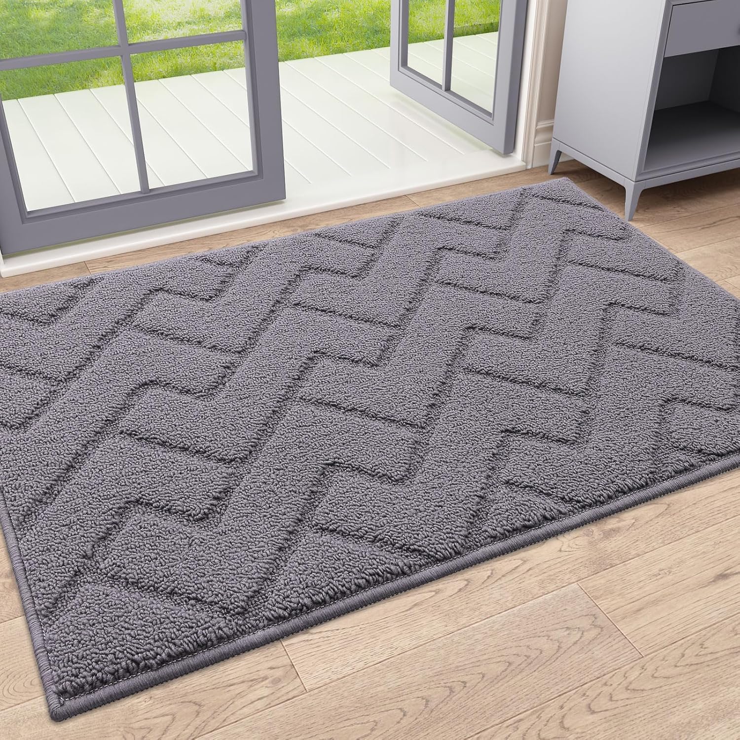 OLANLY Indoor Door Mat, Special Dirt Resistant and Absorbent Mat, Sturdy Non-Sli...