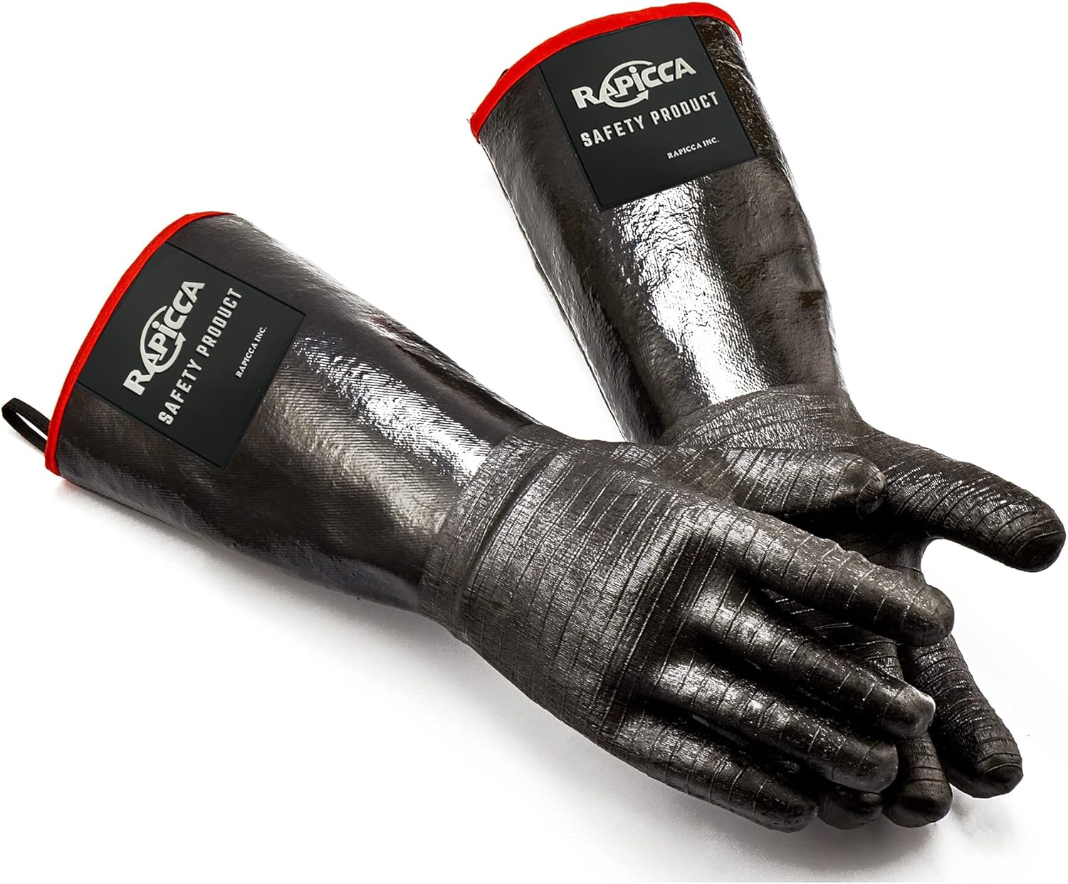 RAPICCA Heat Resistant BBQ Grill Gloves: Oil Resistant Waterproof for Smoking Gr...