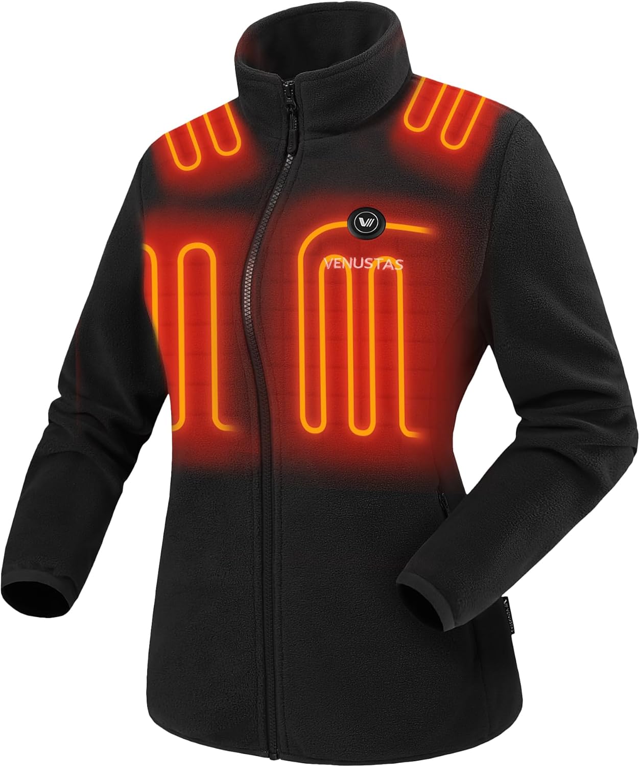 High-Quality Venustas Women's Fleece Heated Jacket, Special Heated Coat with Bat...